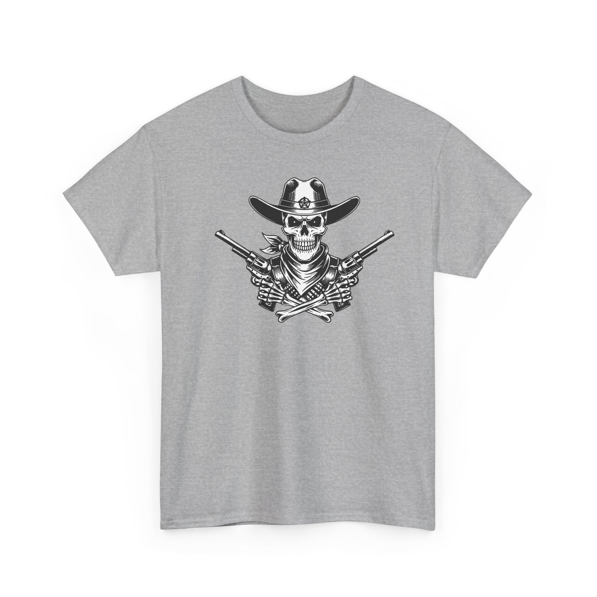 Skull Cowboy T-Shirt — Western Gunslinger Graphic Tee