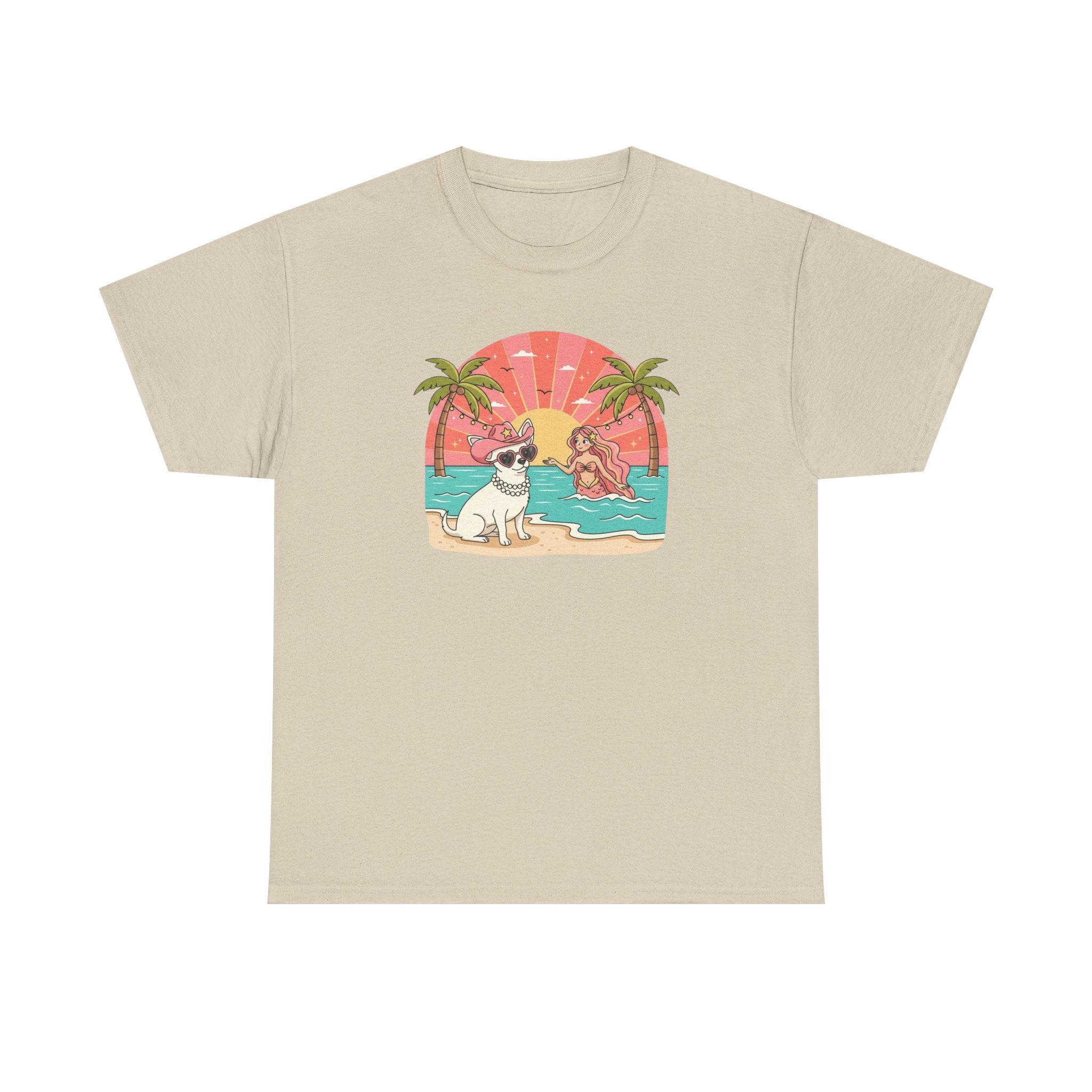 Chihuahua Shirt — Retro Sunset Palm Tree Dog Tee