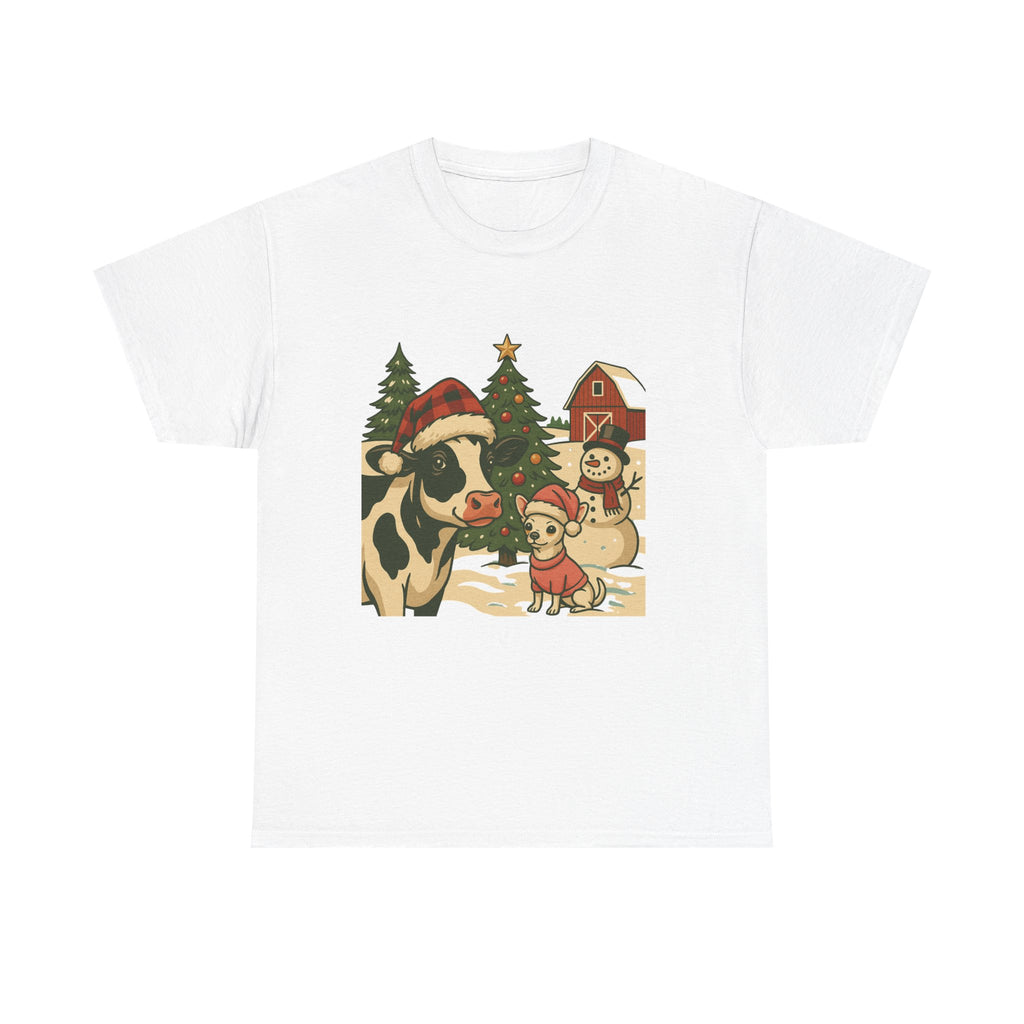 T-Shirt Cows Dog Lovers Christmas Farm