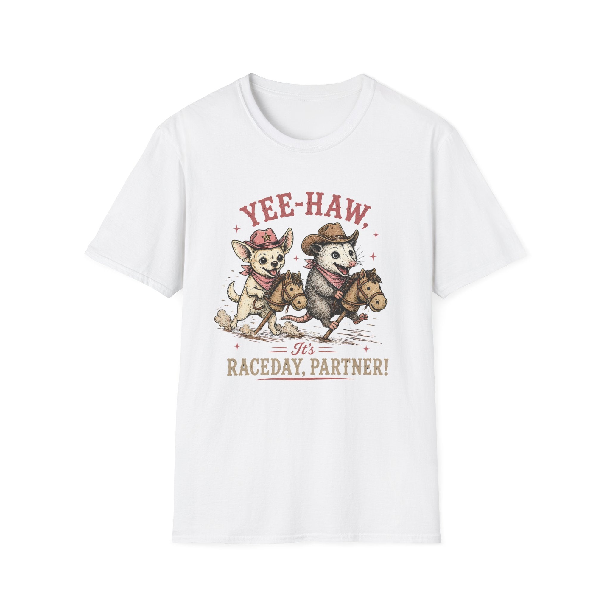 Yee-Haw Raceday Partner T-Shirt — Cute Cowgirl Coco & Pete   Western Racing Tee