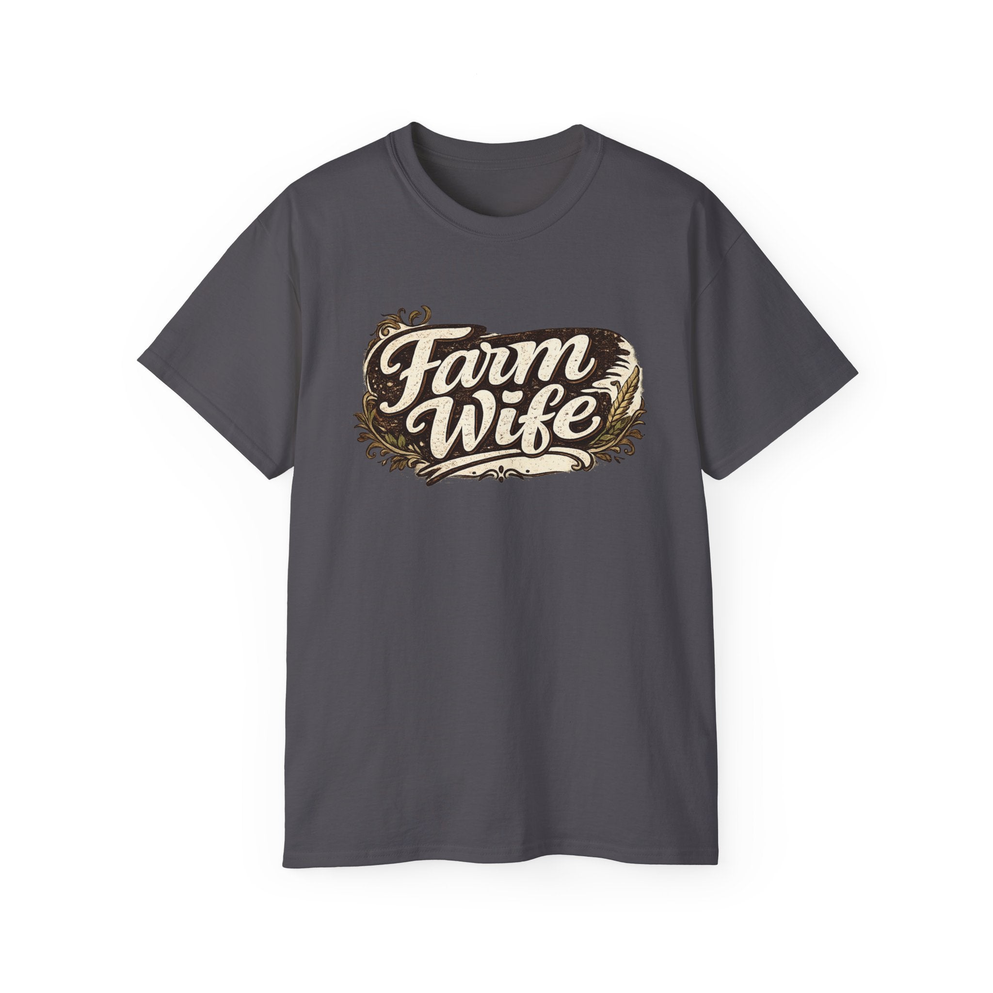 Farm Wife T-Shirt — Rustic Retro Script Tee for Women (Farm Wife)