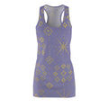 Lavender Gold Starburst Racerback Dress — Floral All-Over Print