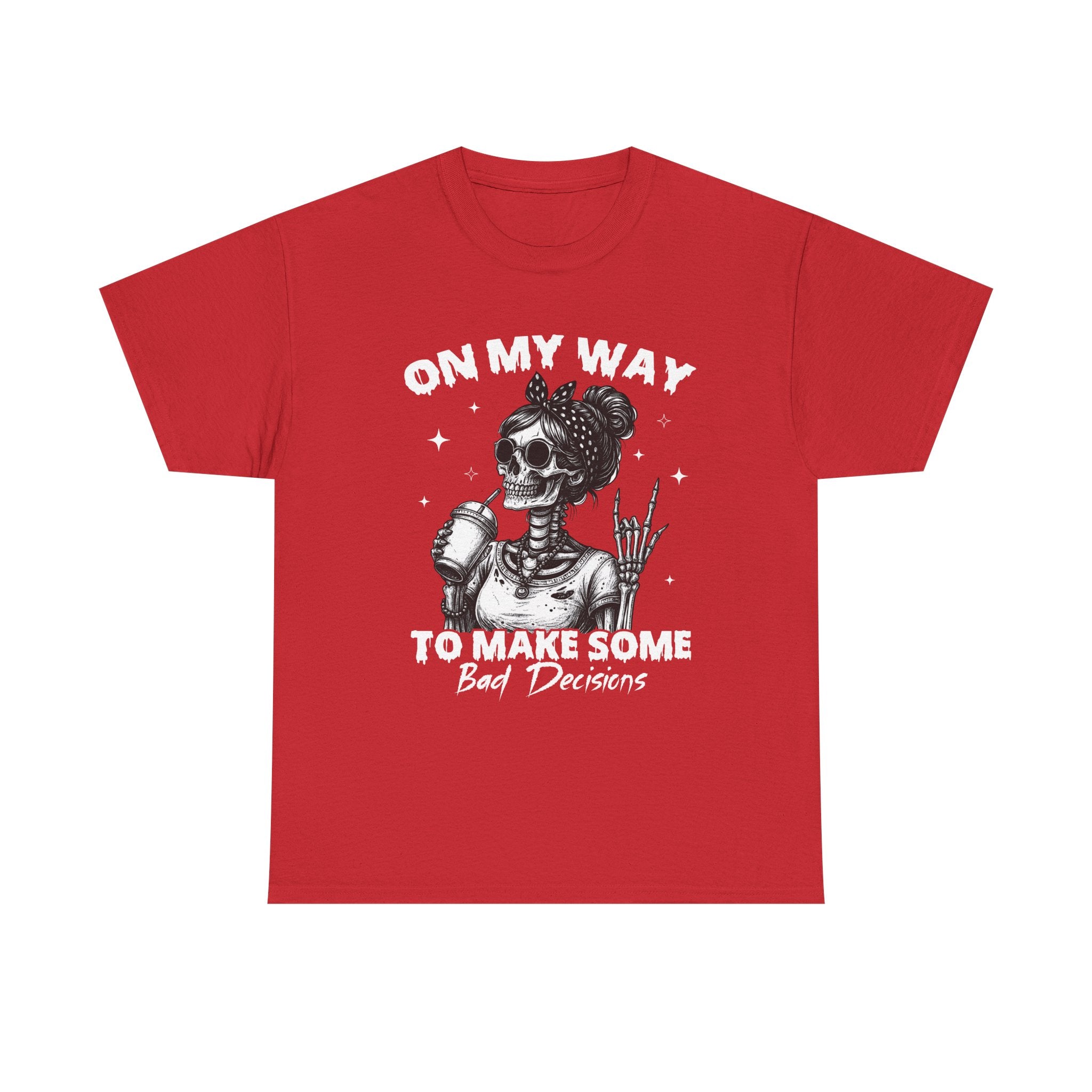 Skeleton Girl Graphic Tee — Retro Rock 'n' Roll Skull Design