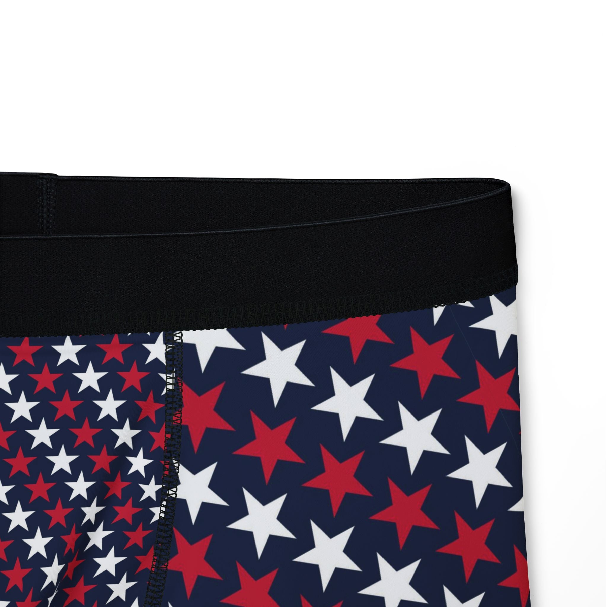 Patriotic Red White & Blue Star Boxer Briefs — Men's American Flag Stars Underwear