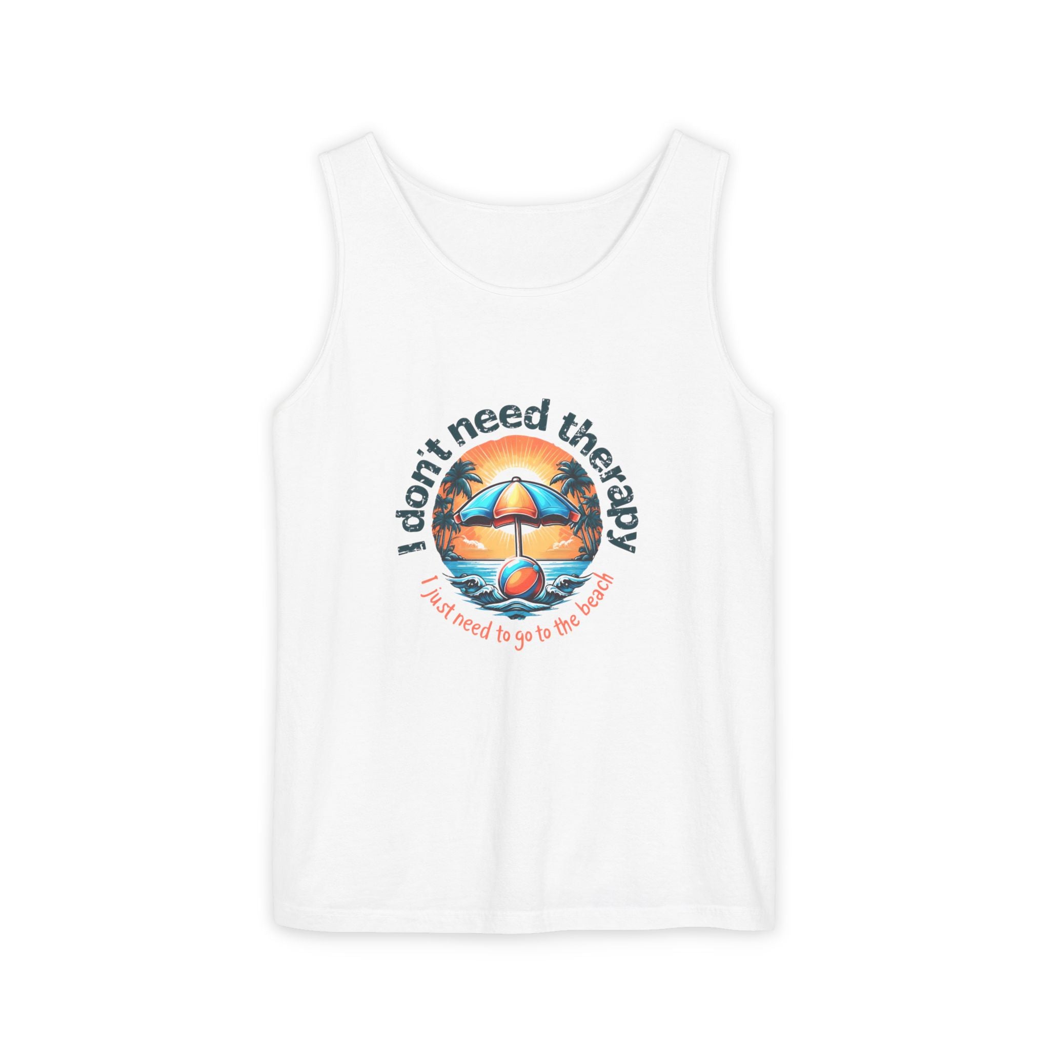 Retreat Vibes Unisex Tank Top | I Don’t Need Therapy | Beachwear, Vacation Essential, Summer Relaxation, Gift for Her, Casual Layering