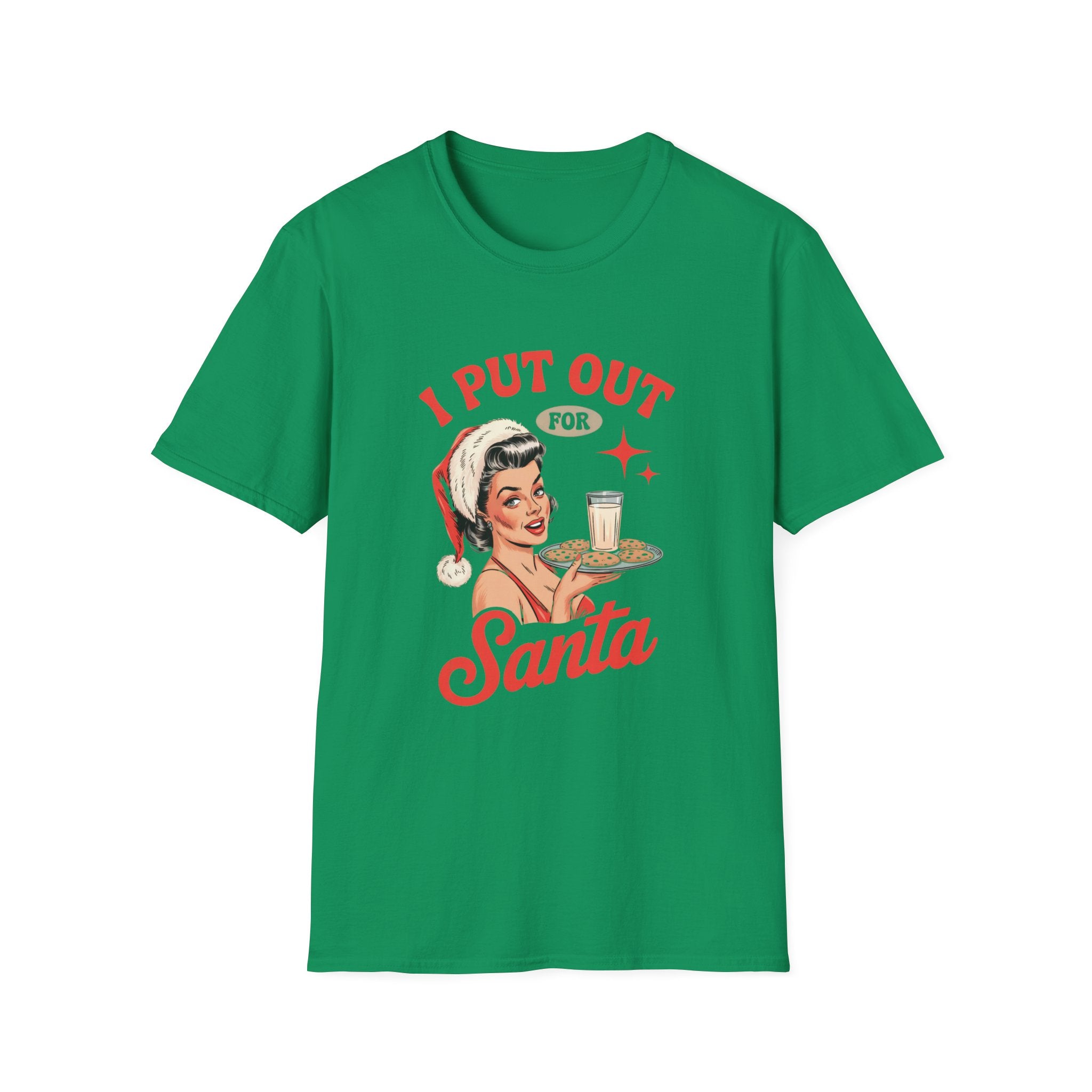 I Put Out for Santa Christmas T-Shirt — Retro Pin-Up Holiday Tee