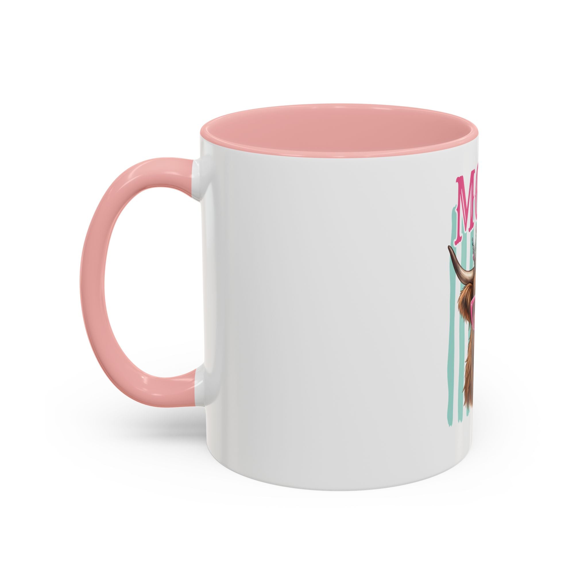 Moody Highland Cow Coffee Mug — Funny Crowned Cow with Bubblegum | Gift for Cow Lovers
