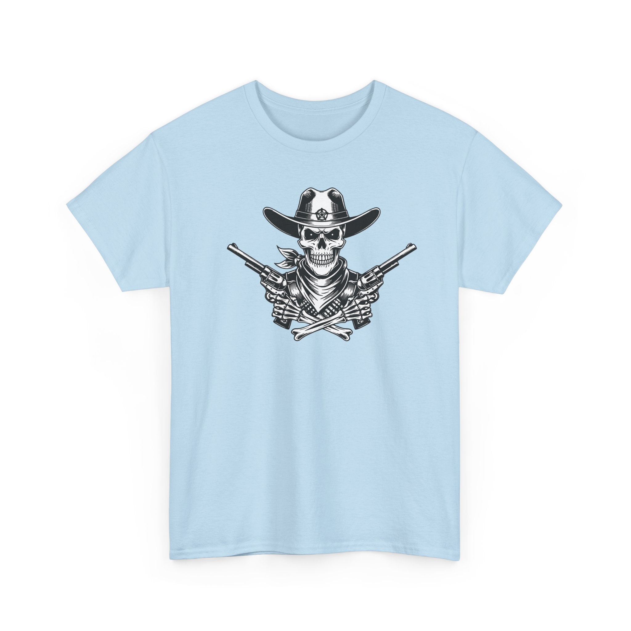 Skull Cowboy T-Shirt — Western Gunslinger Graphic Tee