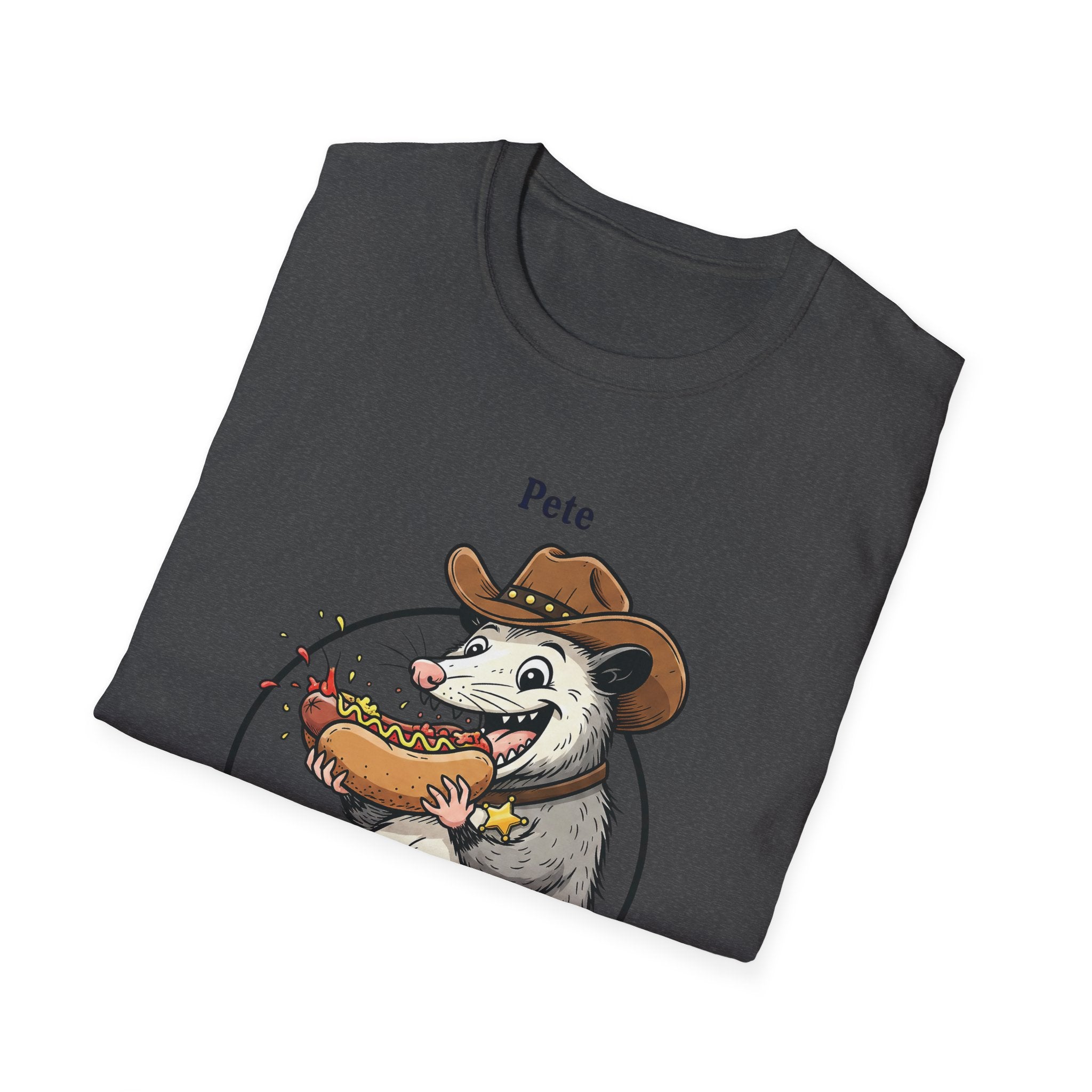 T-Shirt — 'Pete Ranch Security' Cowboy Opossum Graphic Tee