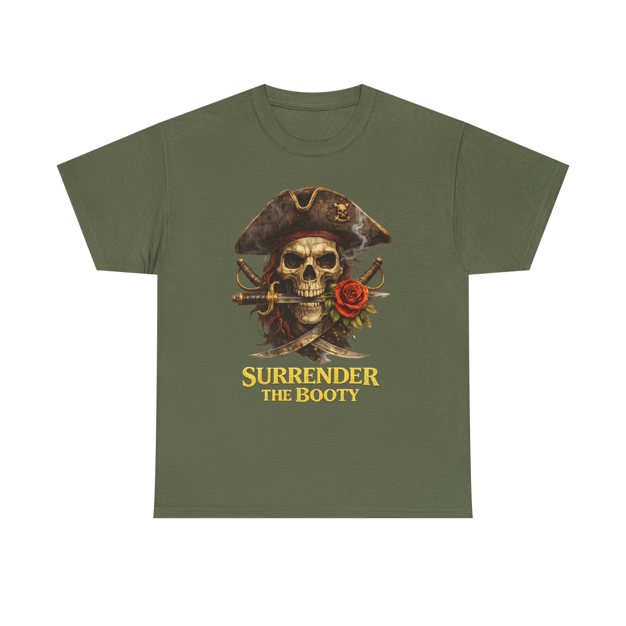 Pirate Skull Tee — "Surrender the Booty" Graphic T‑Shirt