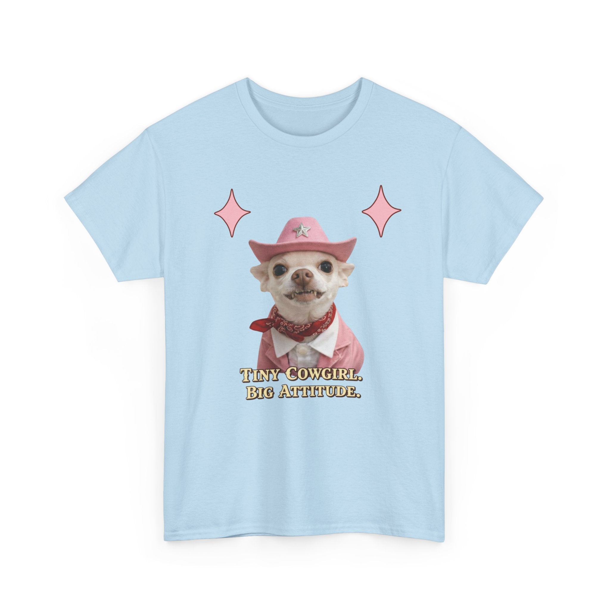 Coco the Chihuahua Cowgirl T-Shirt — "Tiny Cowgirl, Big Attitude"