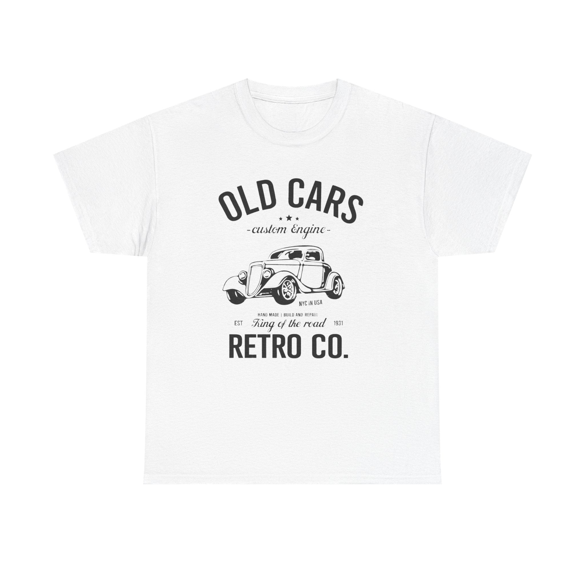 Retro 'Old Cars' T-Shirt – Vintage Classic Car Tee (Retro Co.)