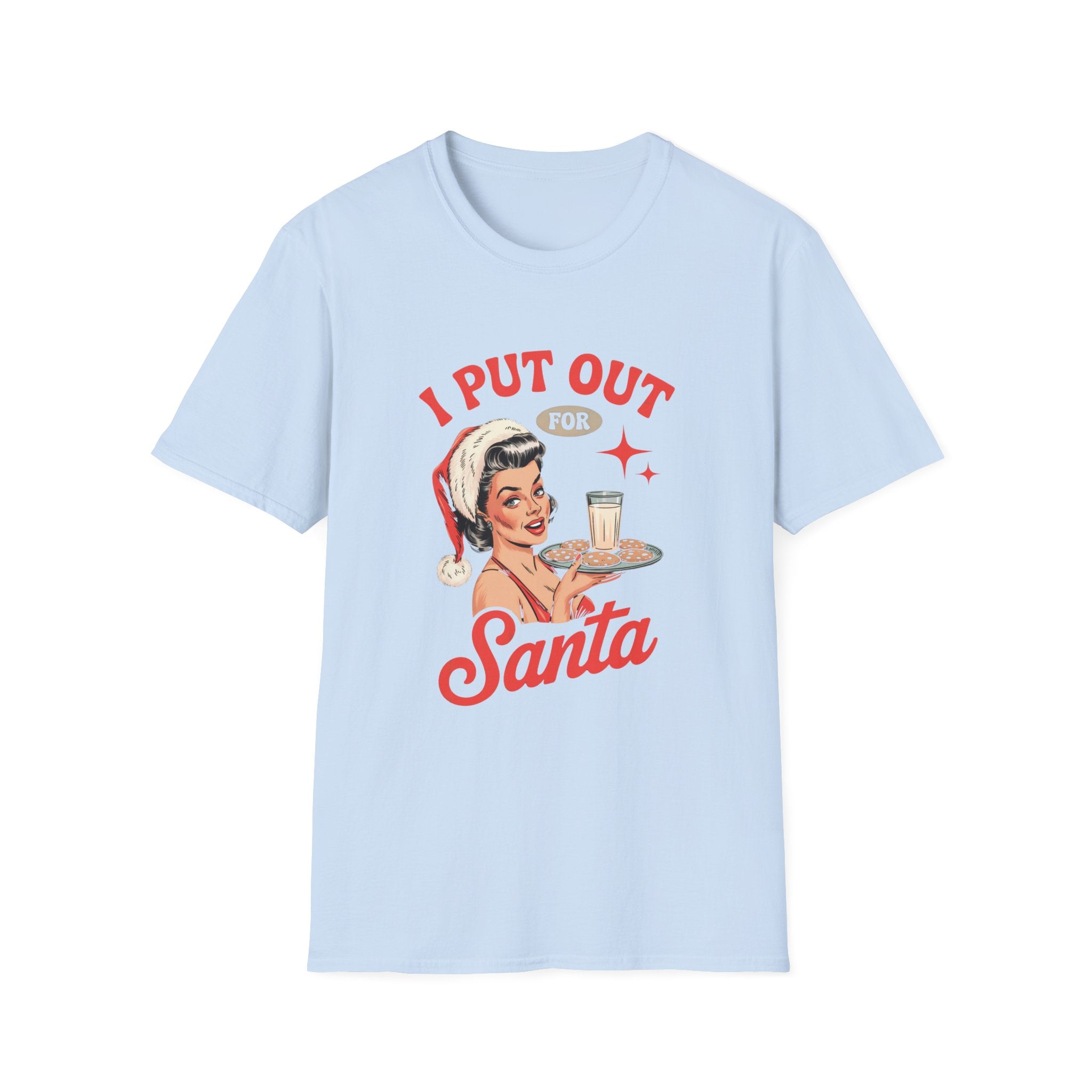 I Put Out for Santa Christmas T-Shirt — Retro Pin-Up Holiday Tee