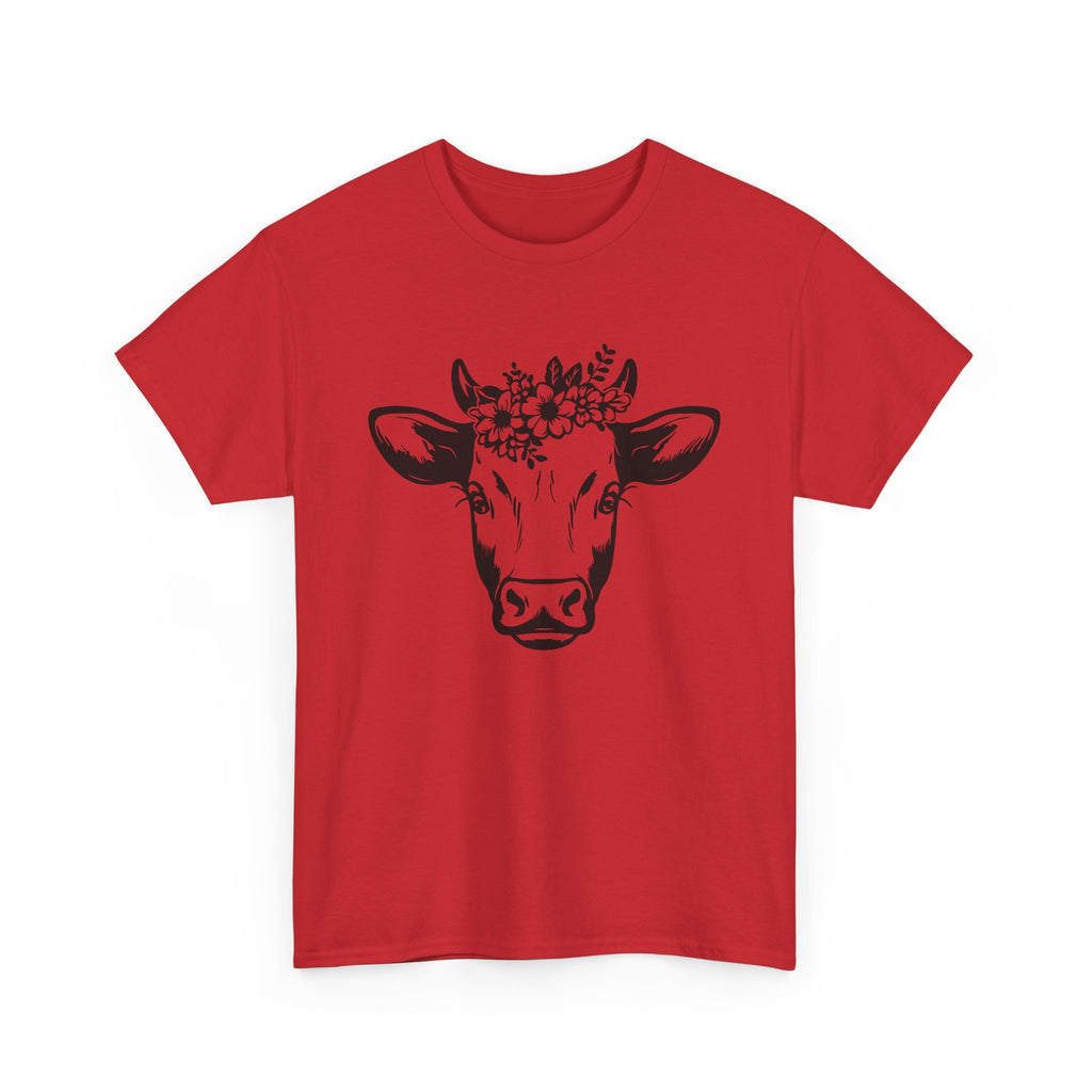 Cow Floral Crown T-Shirt Ranch life   I love Cows