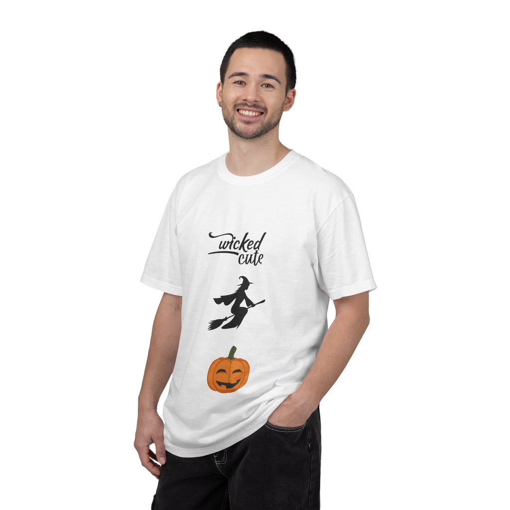 Wicked Cute Halloween T-Shirt, Unisex Garment-Dyed Tee, Pumpkin Witch Shirt, Spooky Season Apparel, Fall Festive Wear