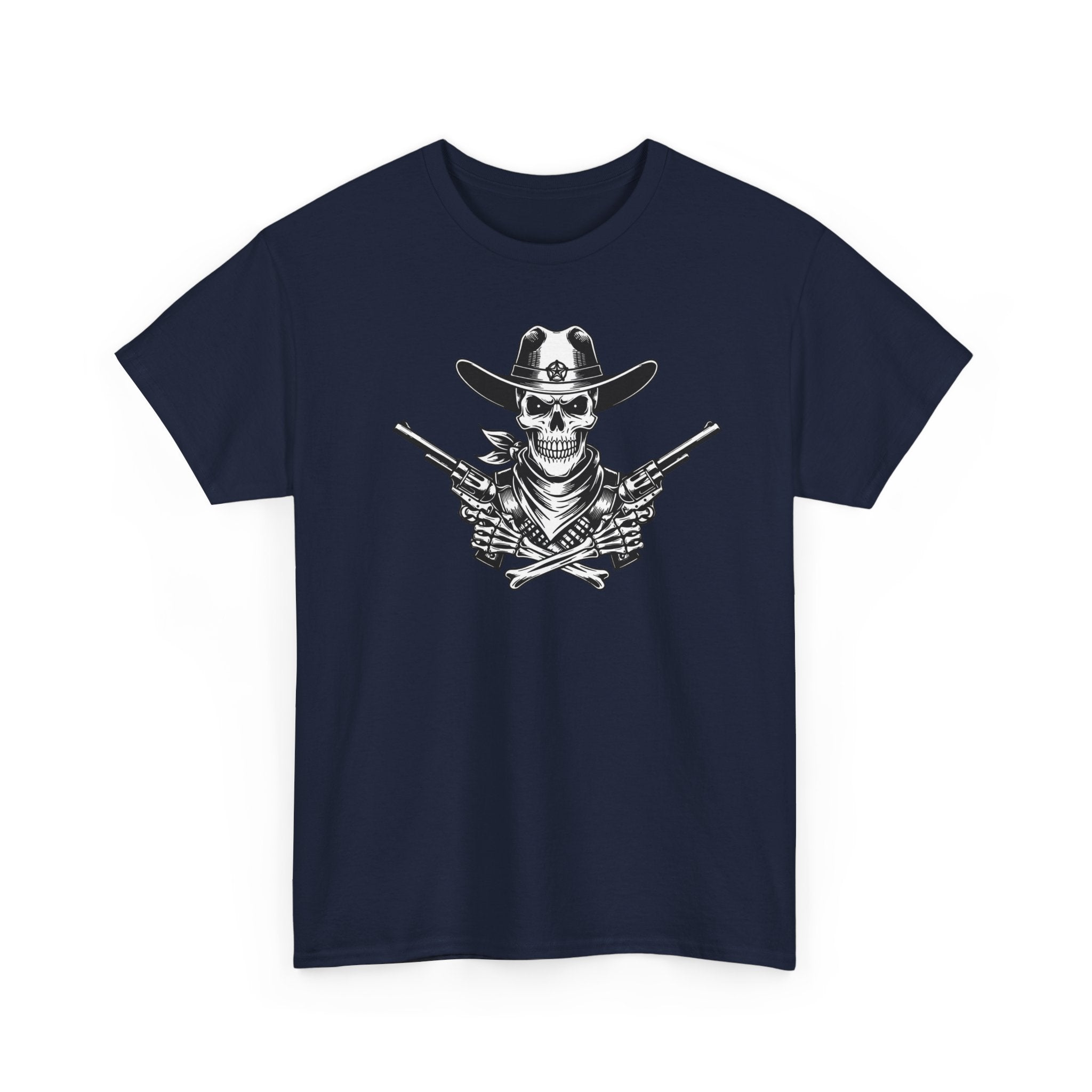 Skull Cowboy T-Shirt — Western Gunslinger Graphic Tee