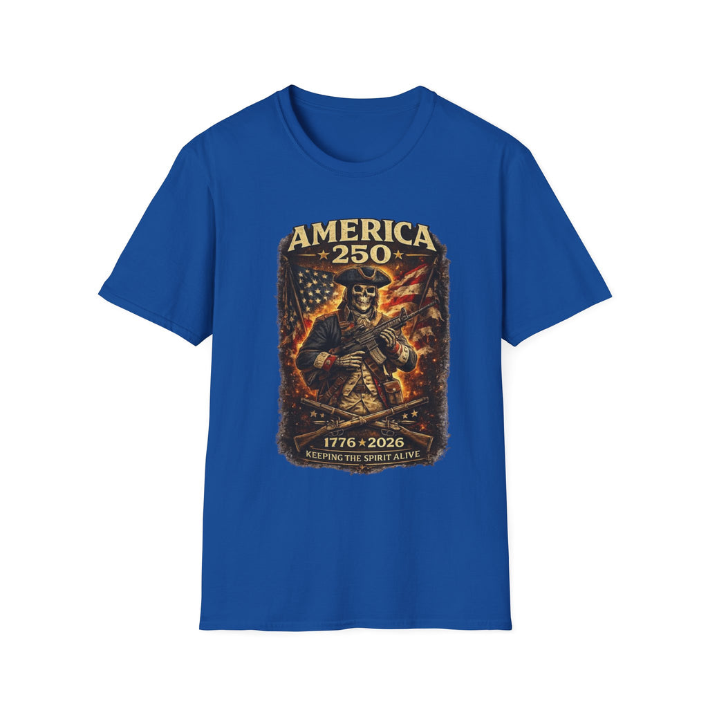 America 250 T-Shirt — 1776–2026 Patriotic Revolutionary Soldier Tee
