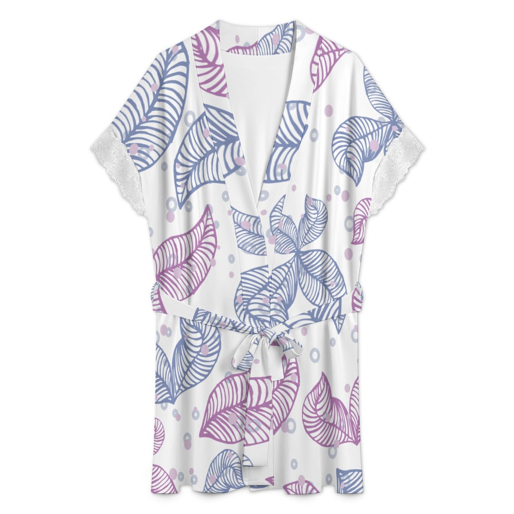 Women's Lace-Trimmed Kimono Robe Collection