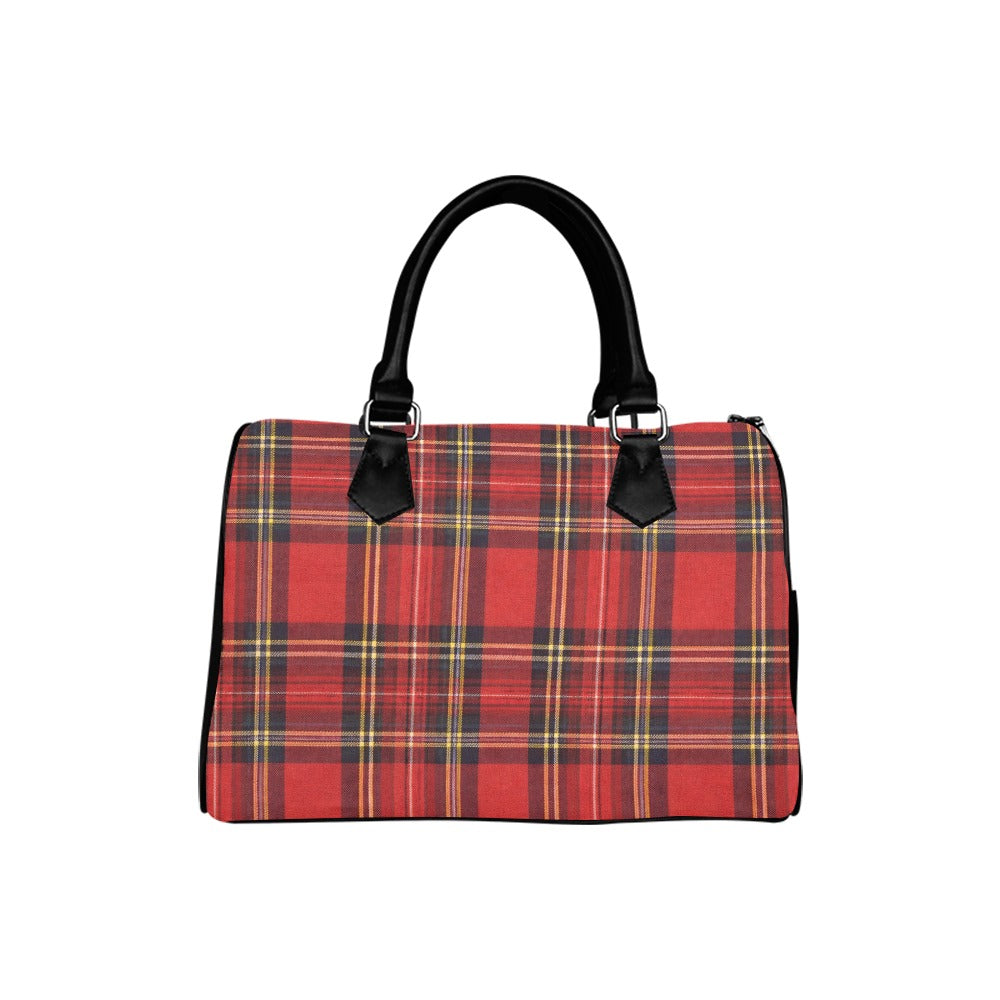 Red Tartan Boston Bag | Wolf Hill Ranch Designs