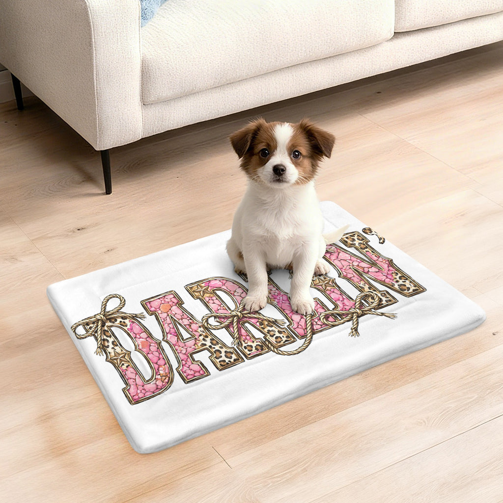 Darlin' Pet Mat — Western Flannel Dog & Cat Mat | 25x18" | Made in USA