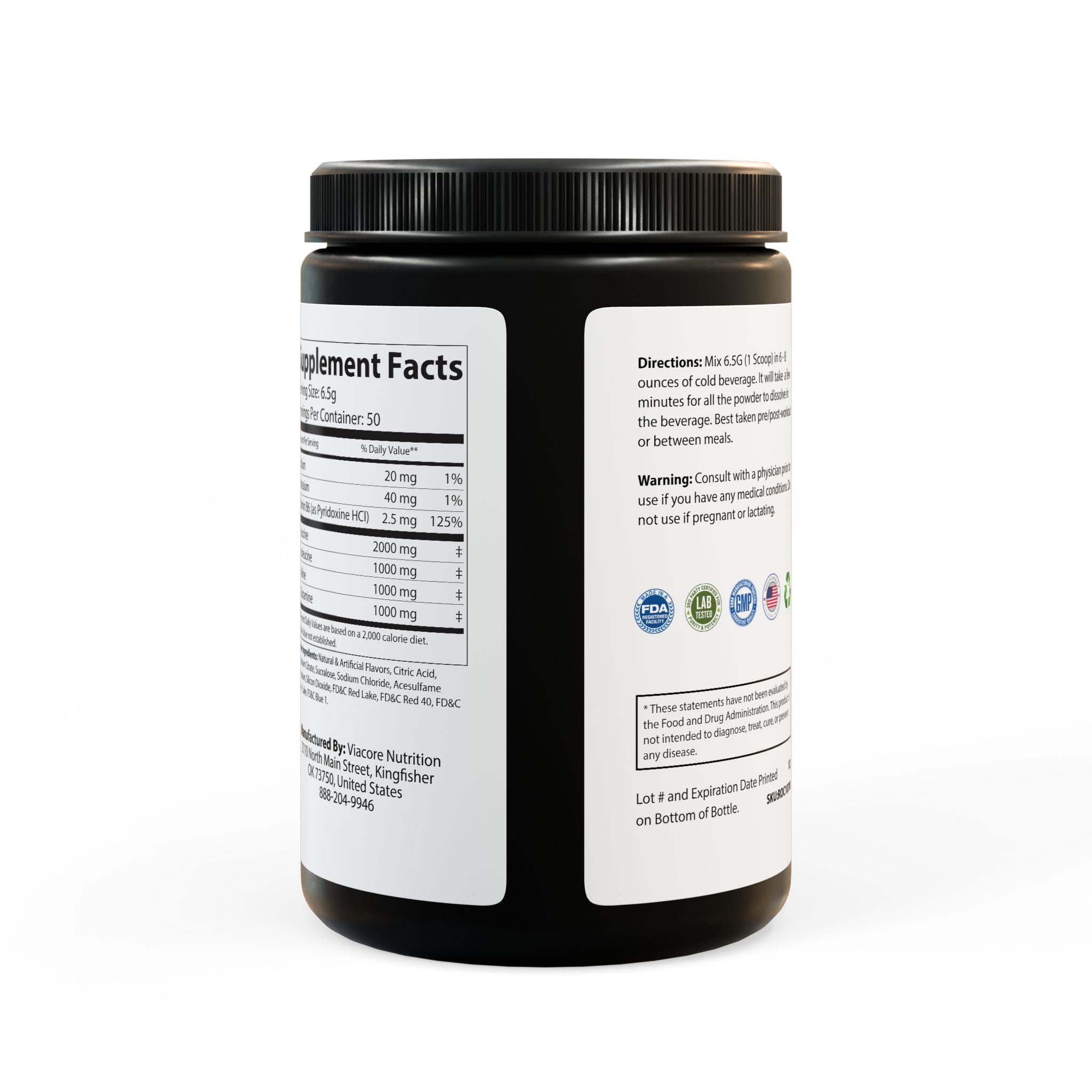 Apex Recovery-BCAA Supplement, Grape (325g, 11.46oz, 50 servings)