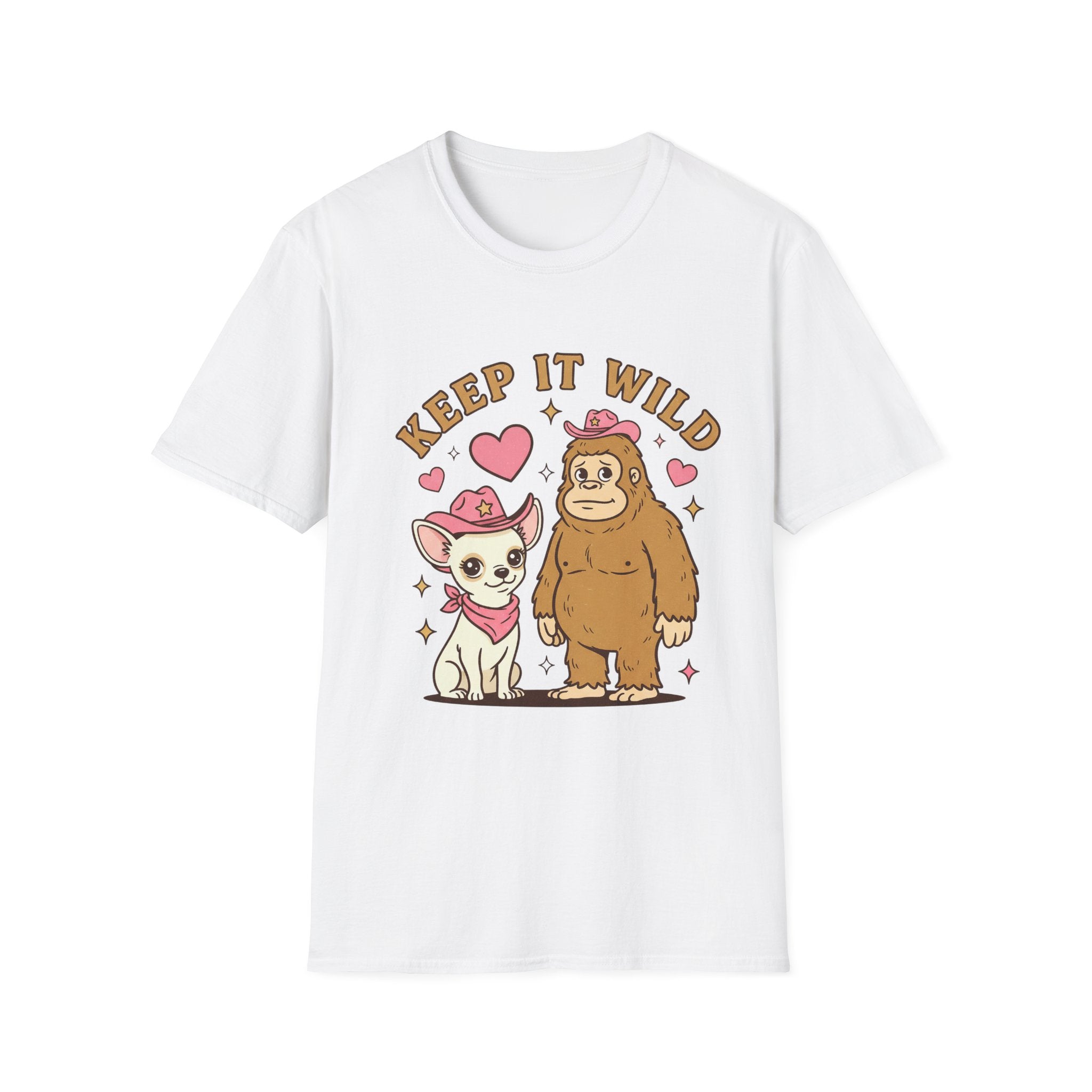 Keep It Wild T-Shirt — Cute  Coco Chihuahua & Sasquatch Graphic Tee