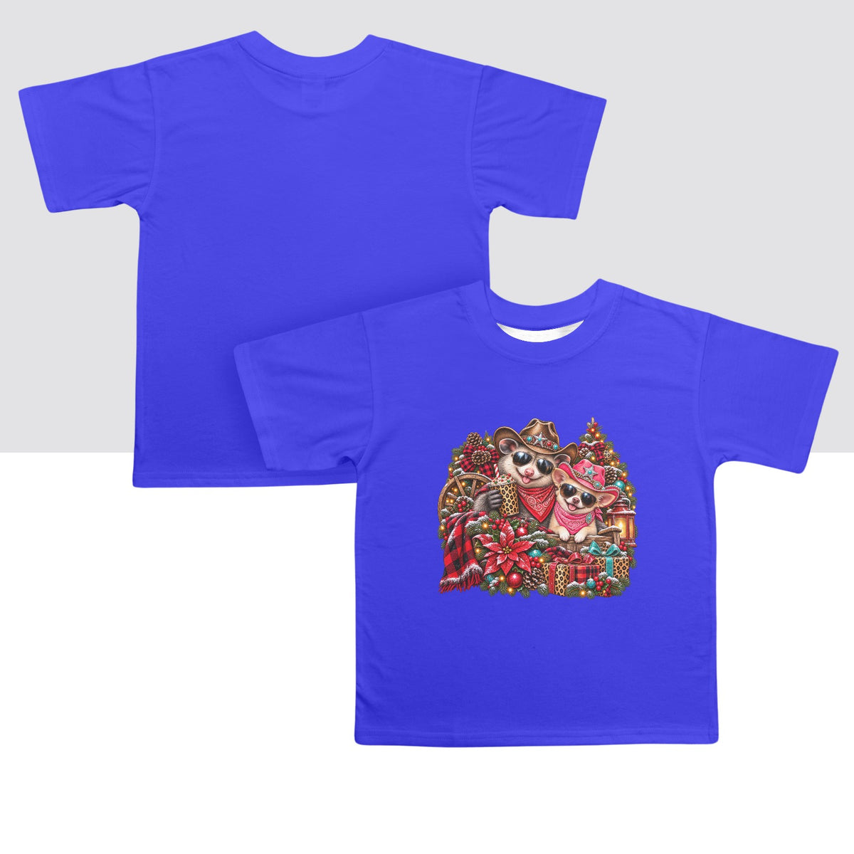 Pete & Coco Christmas Youth T-Shirt – Cute Western Holiday Ranch Tee