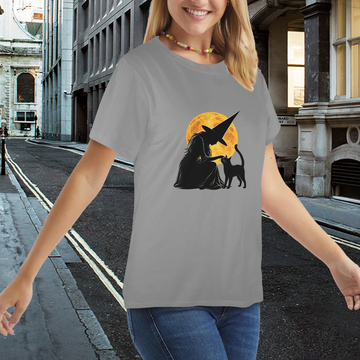 Moonlit Familiar Unisex Halloween Tee