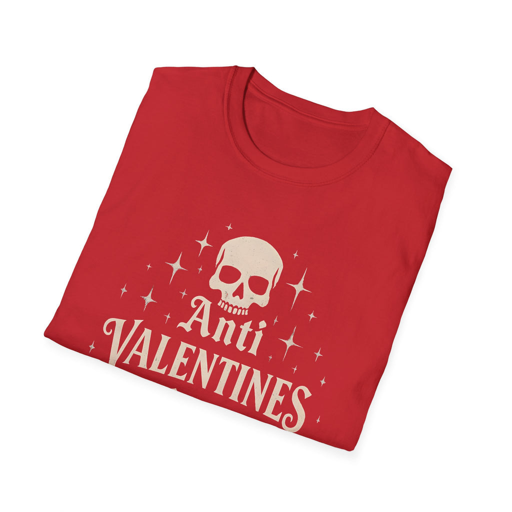 Anti-Valentine's Club Skull T-Shirt — Funny Anti-Valentine Tee    Trendy T-Shirt