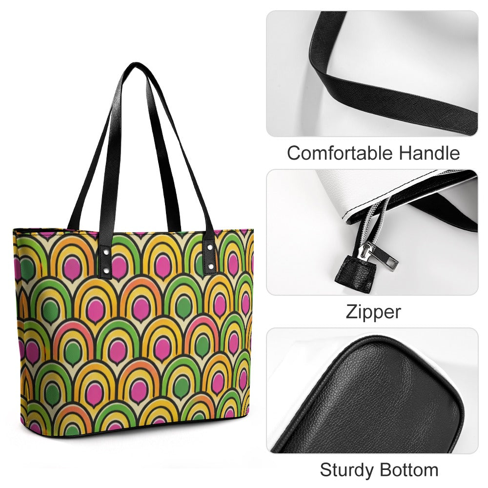 Ladies Leather Handbag Collection   Premium Cross-Grain Tote