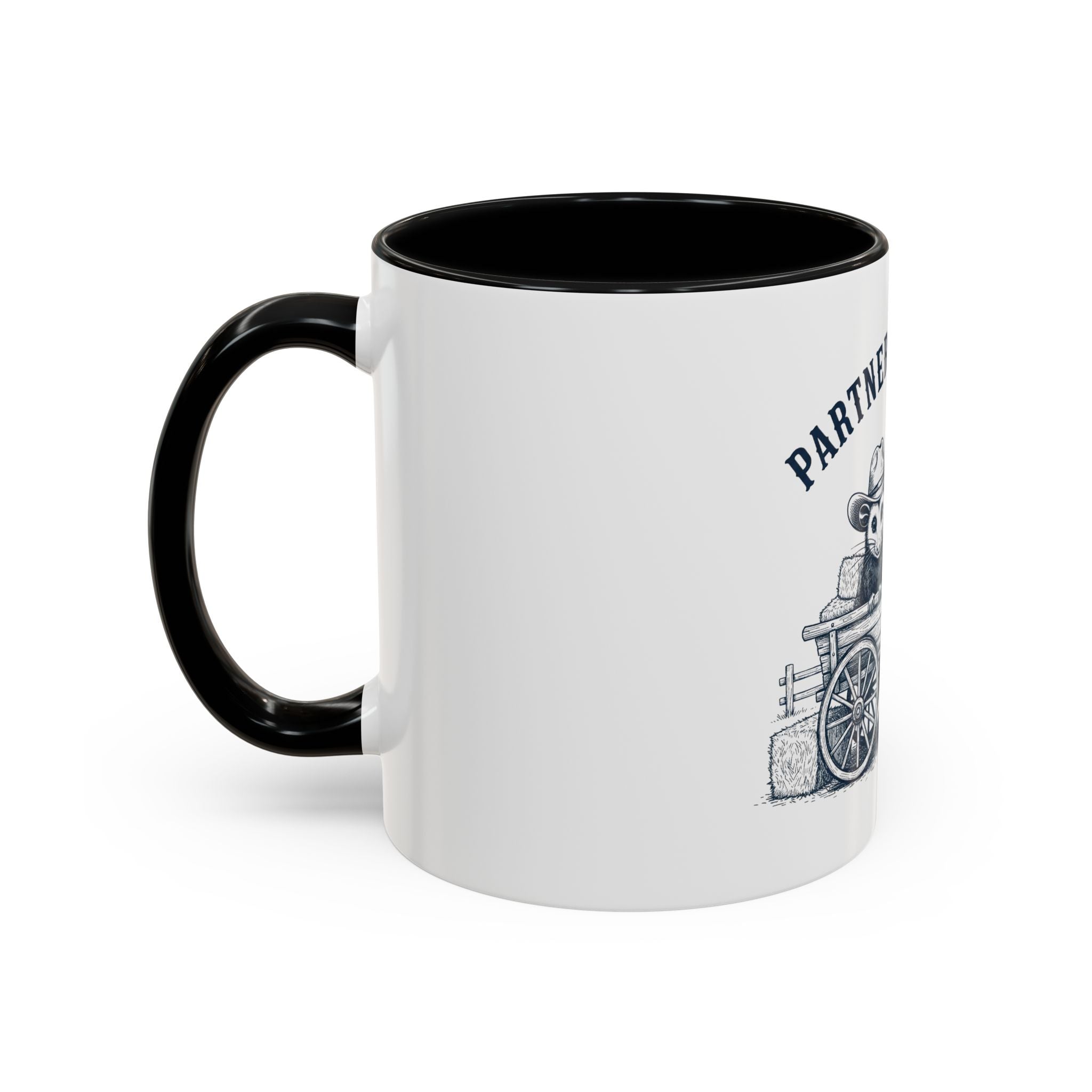 Partners in Crime Coffee Mug — Cute Cowboy Coco & Pete Accent Mug (11/15oz)