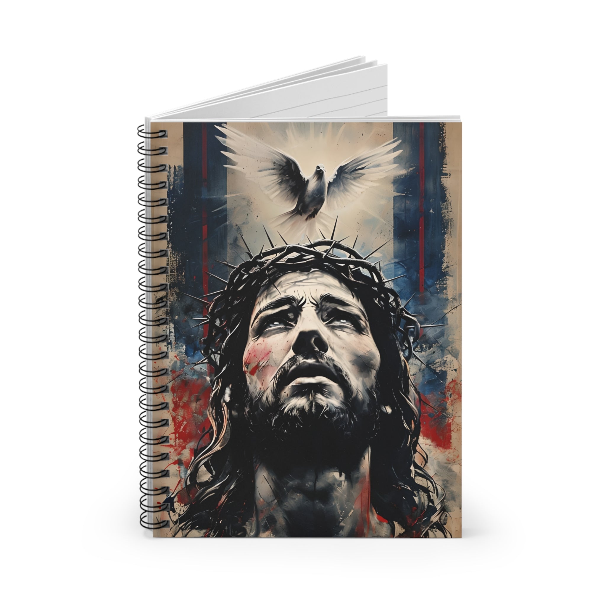 Spiritual Spiral Notebook - Ruled Line, Inspirational Journal, Christian Faith Memo Pad, Bible Study Notepad, Gift for Believers