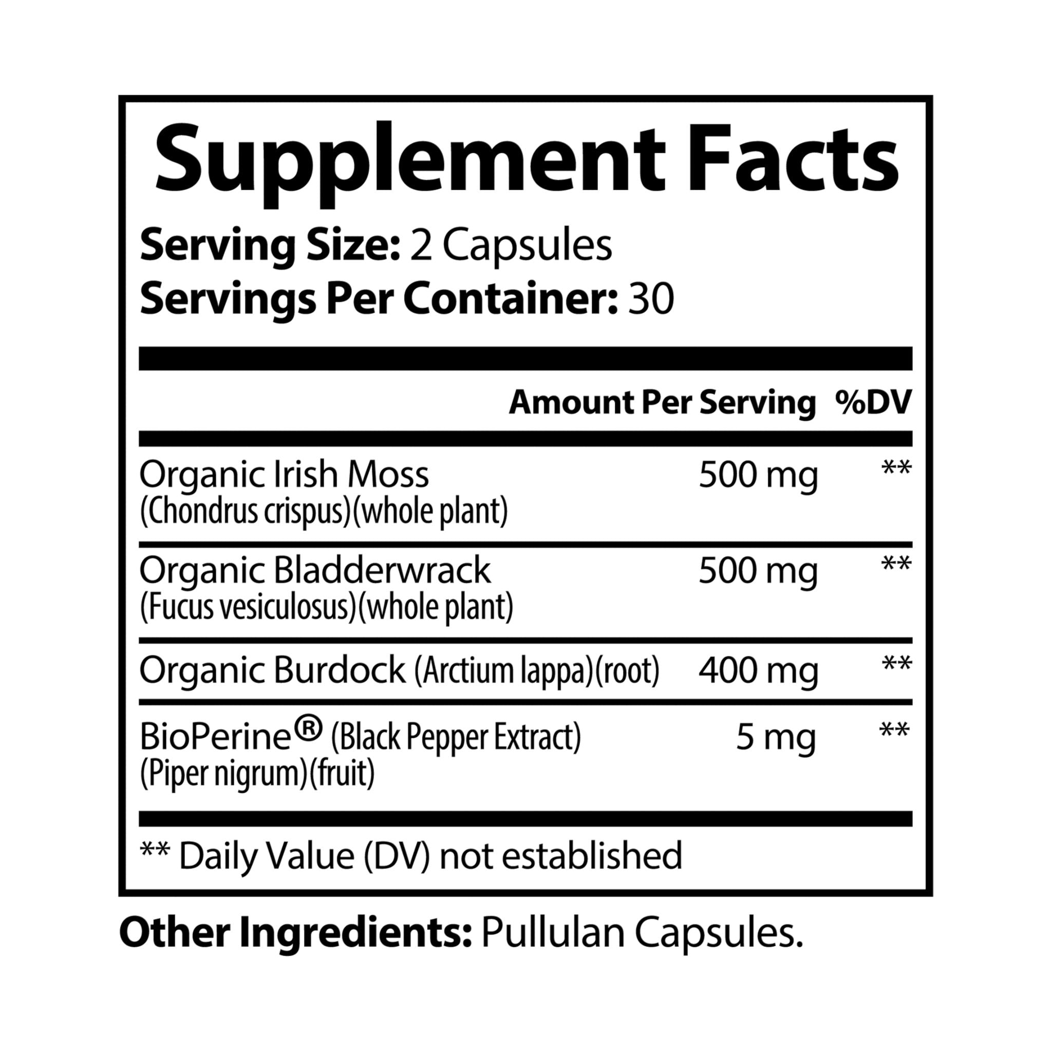 Thyroid Blend-Sea Moss Supplement (60 Capsules)