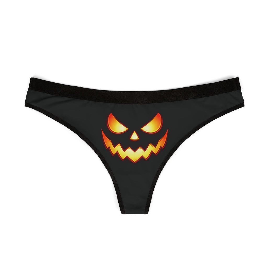 Halloween Jack-O'-Lantern Women's Thong — Spooky Pumpkin Lingerie