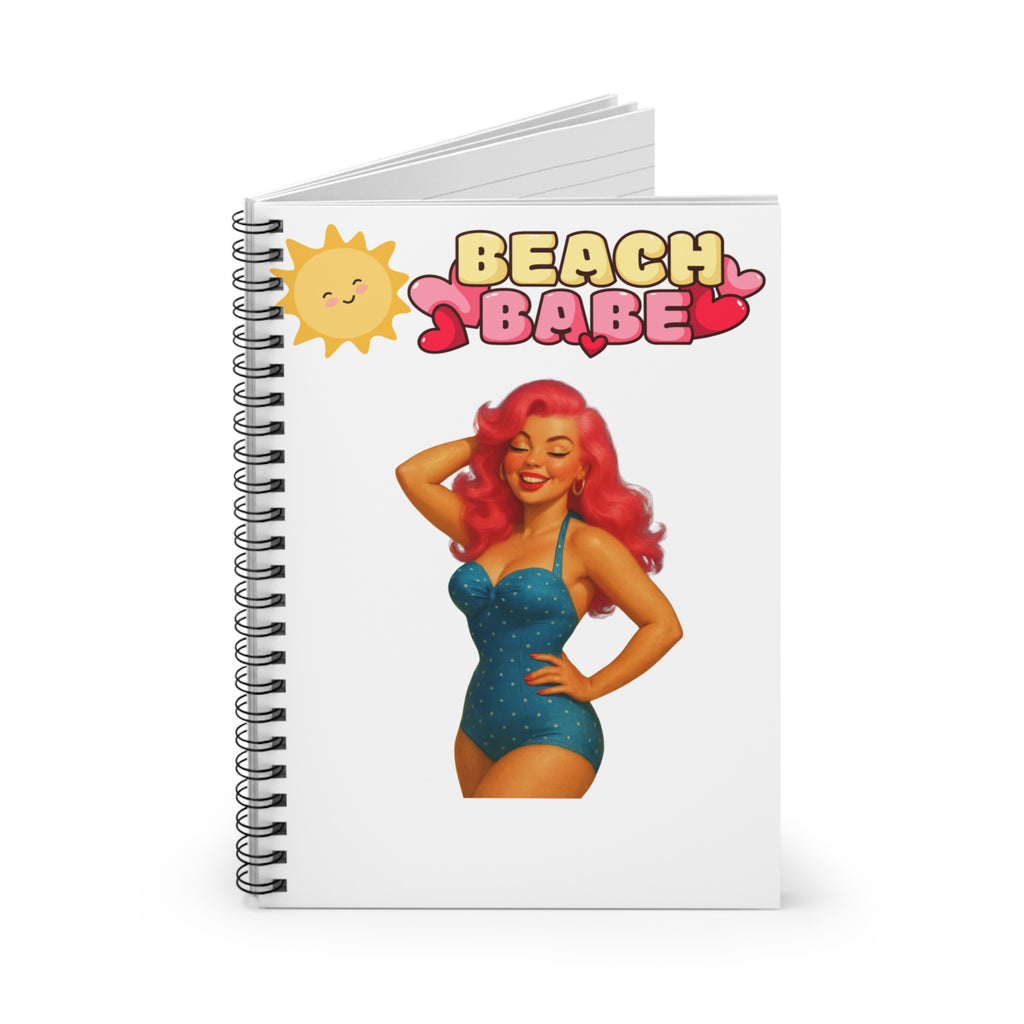 Spiral Notebook - Ruled Line  Beach Babe