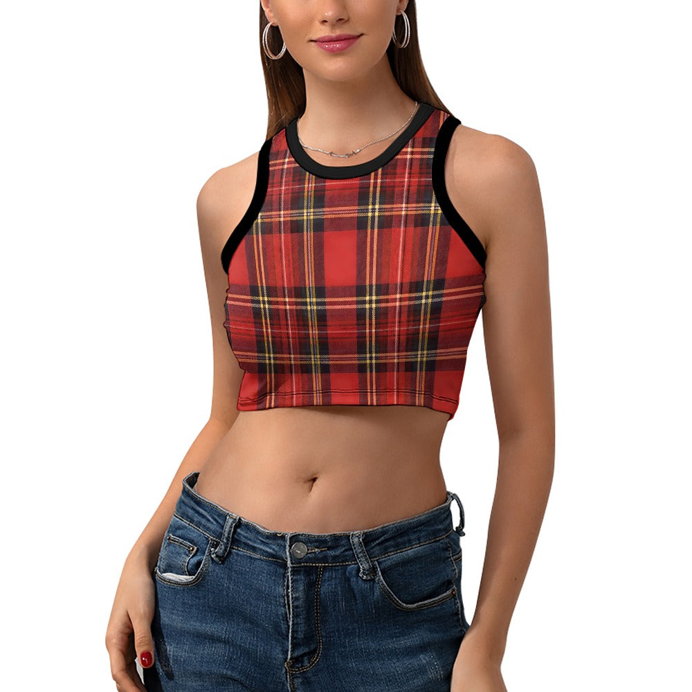 Wolf Hill Ranch Red Plaid Crop Tank