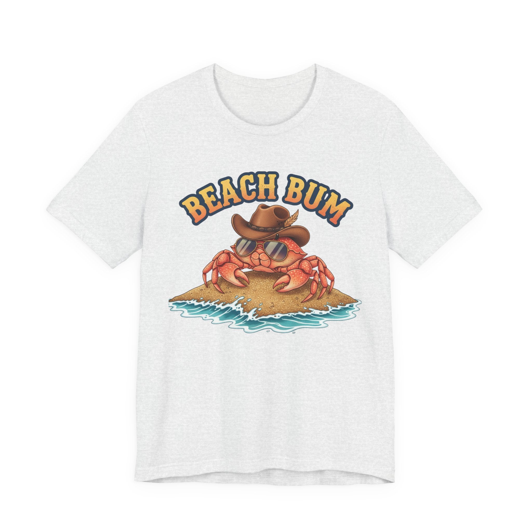 Beach Bum Crab T-Shirt — Funny Coastal Vacation Tee