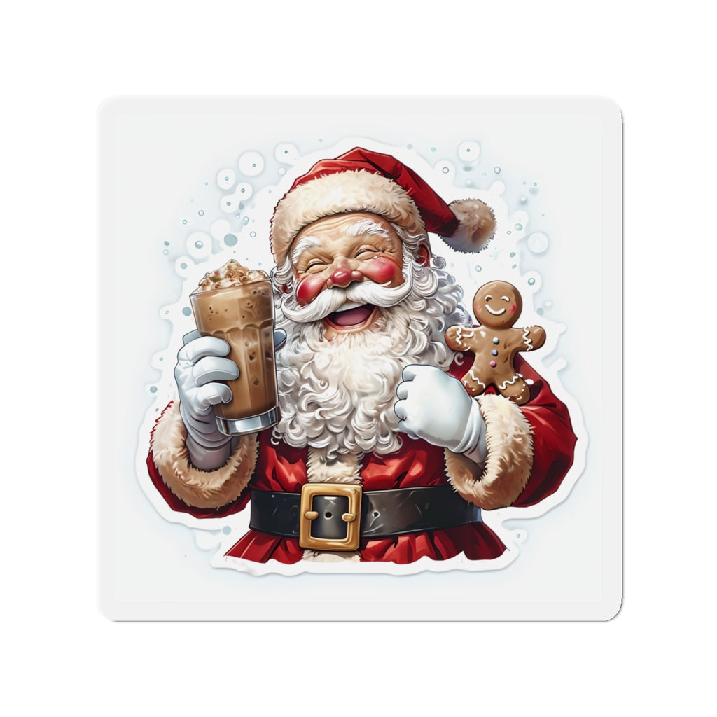 Whimsical Santa Die-Cut Magnets | Holiday Decor, Christmas Gifts, Festive Fridge Magnets, Seasonal Home Decor, Santa Claus Stickers