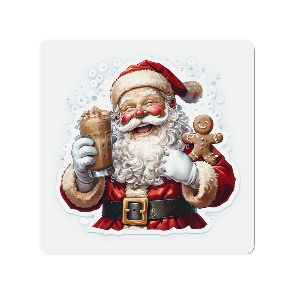 Whimsical Santa Die-Cut Magnets | Holiday Decor, Christmas Gifts, Festive Fridge Magnets, Seasonal Home Decor, Santa Claus Stickers