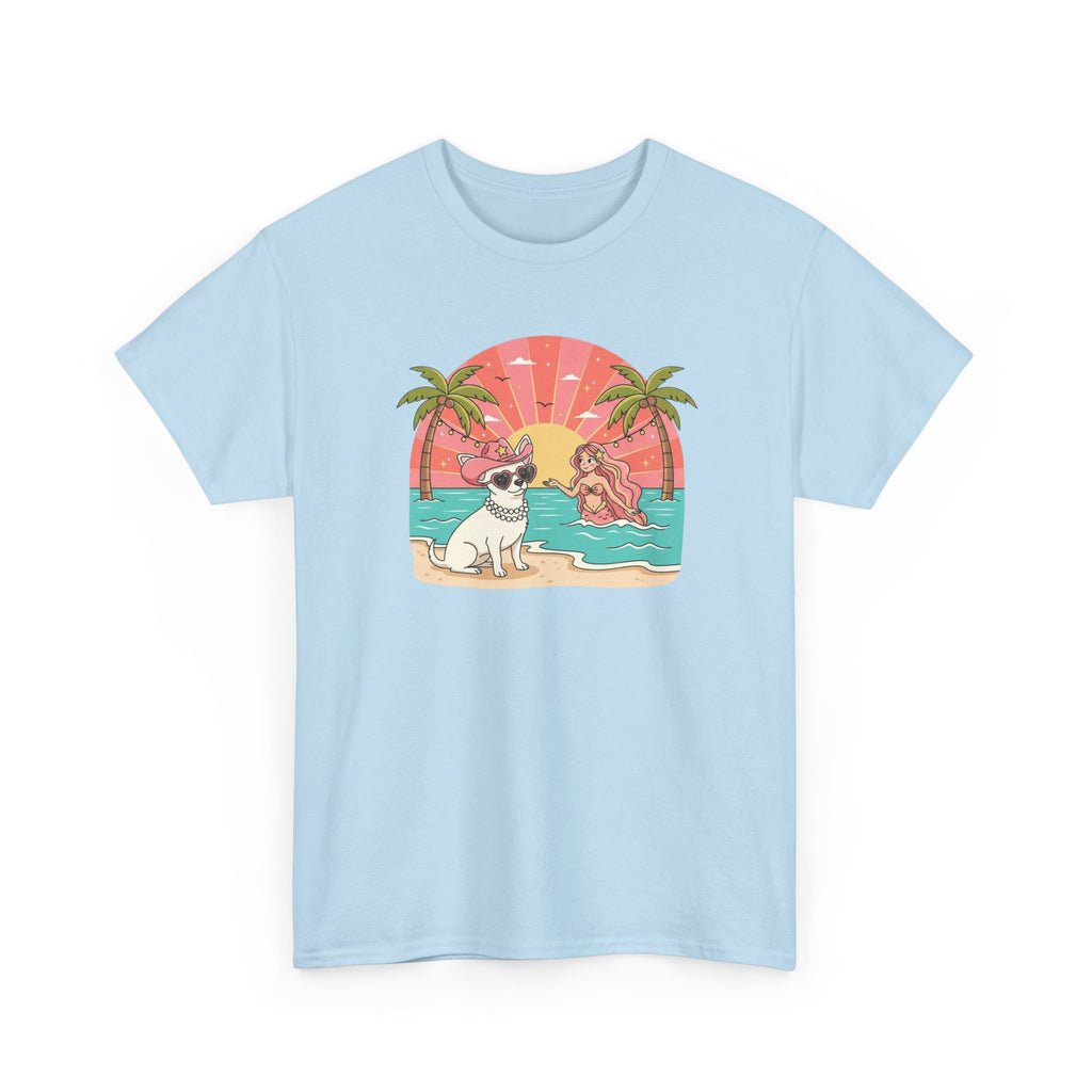 Chihuahua Shirt — Retro Sunset Palm Tree Dog Tee