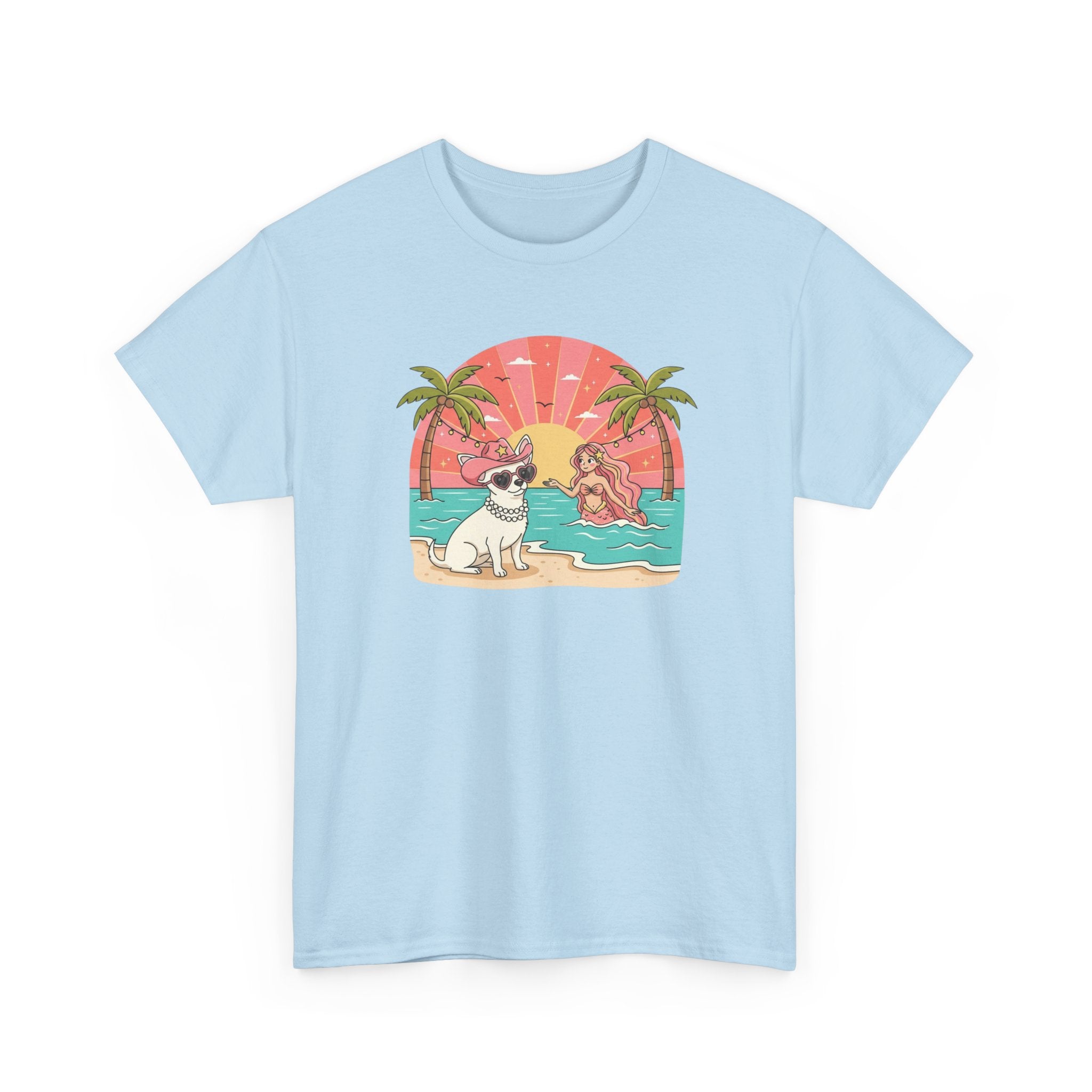 Chihuahua Shirt — Retro Sunset Palm Tree Dog Tee