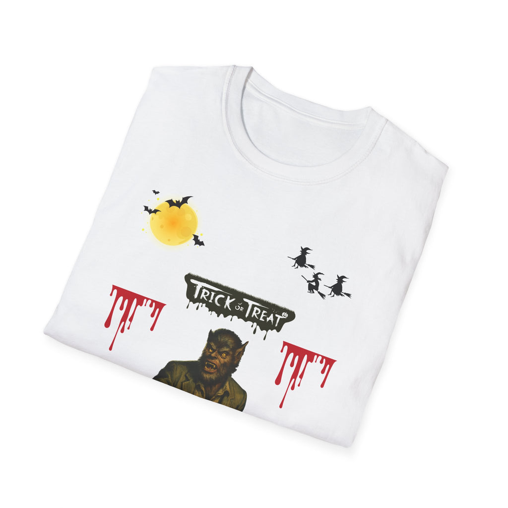 Halloween Graphic T-Shirt, Trick or Treat Tee, Unisex Spooky Shirt, Fall Apparel, Halloween Costume Top