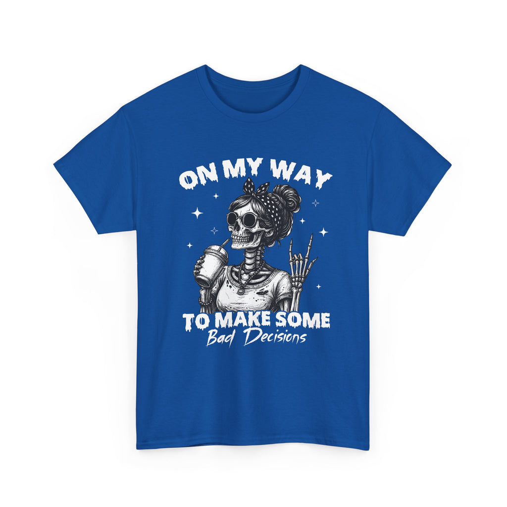 Skeleton Girl Graphic Tee — Retro Rock 'n' Roll Skull Design