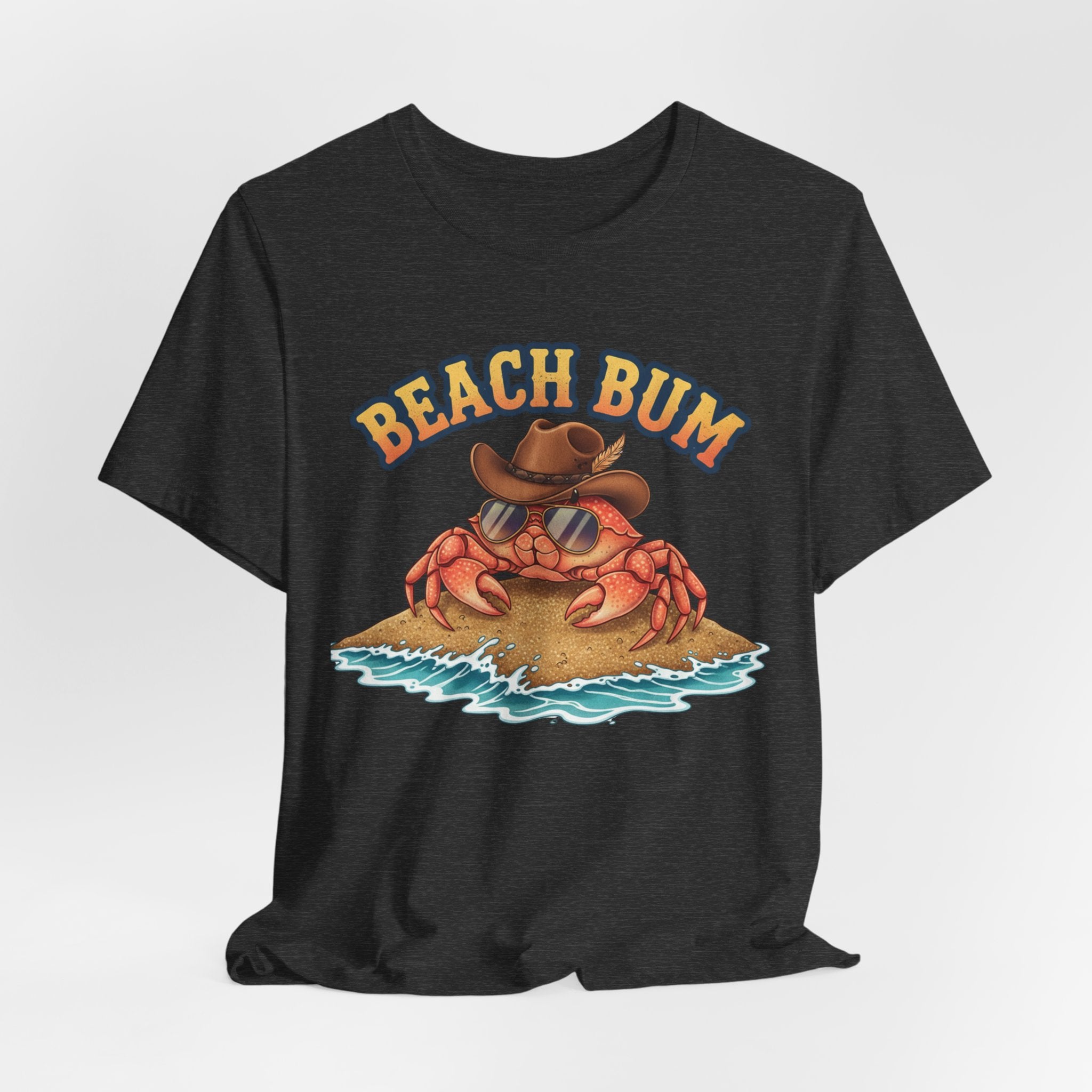 Beach Bum Crab T-Shirt — Funny Coastal Vacation Tee