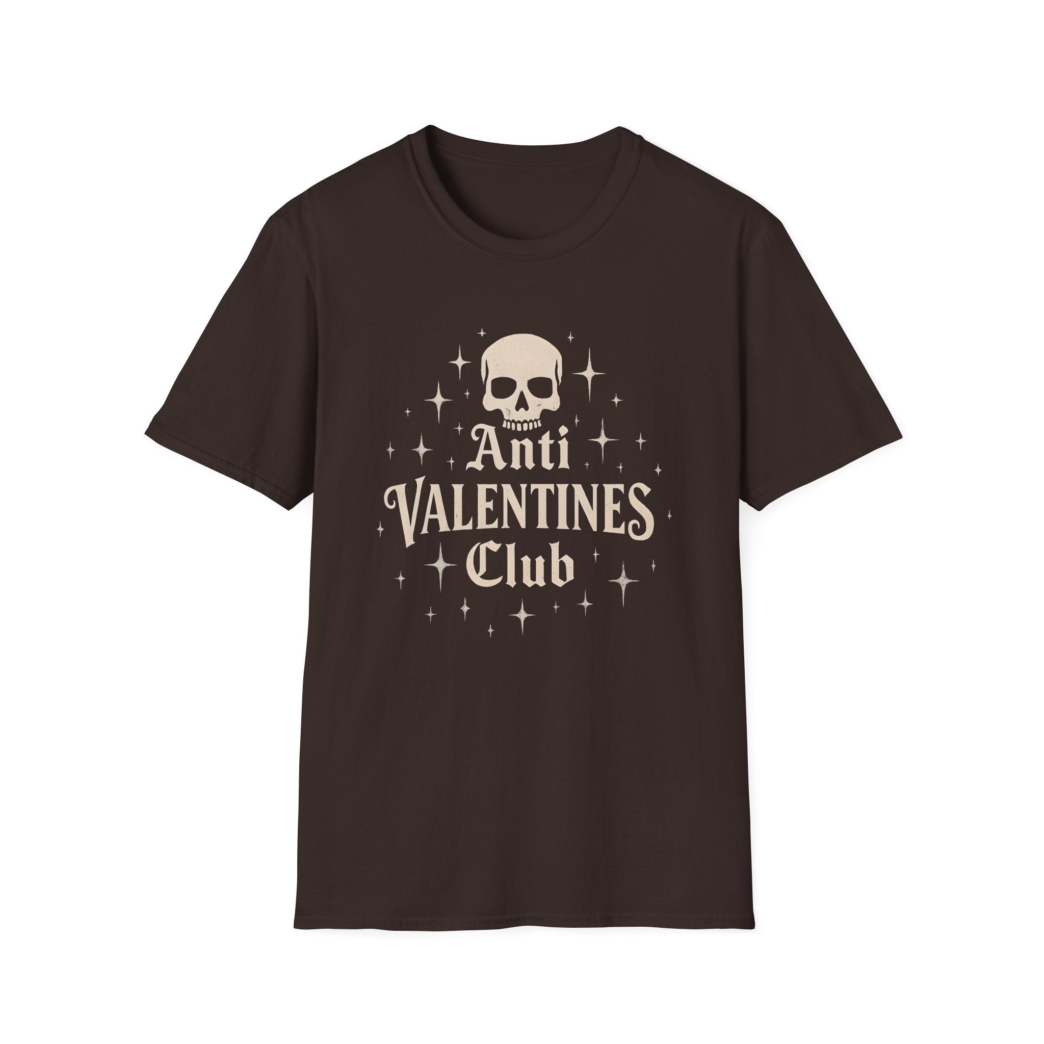 Anti-Valentine's Club Skull T-Shirt — Funny Anti-Valentine Tee    Trendy T-Shirt