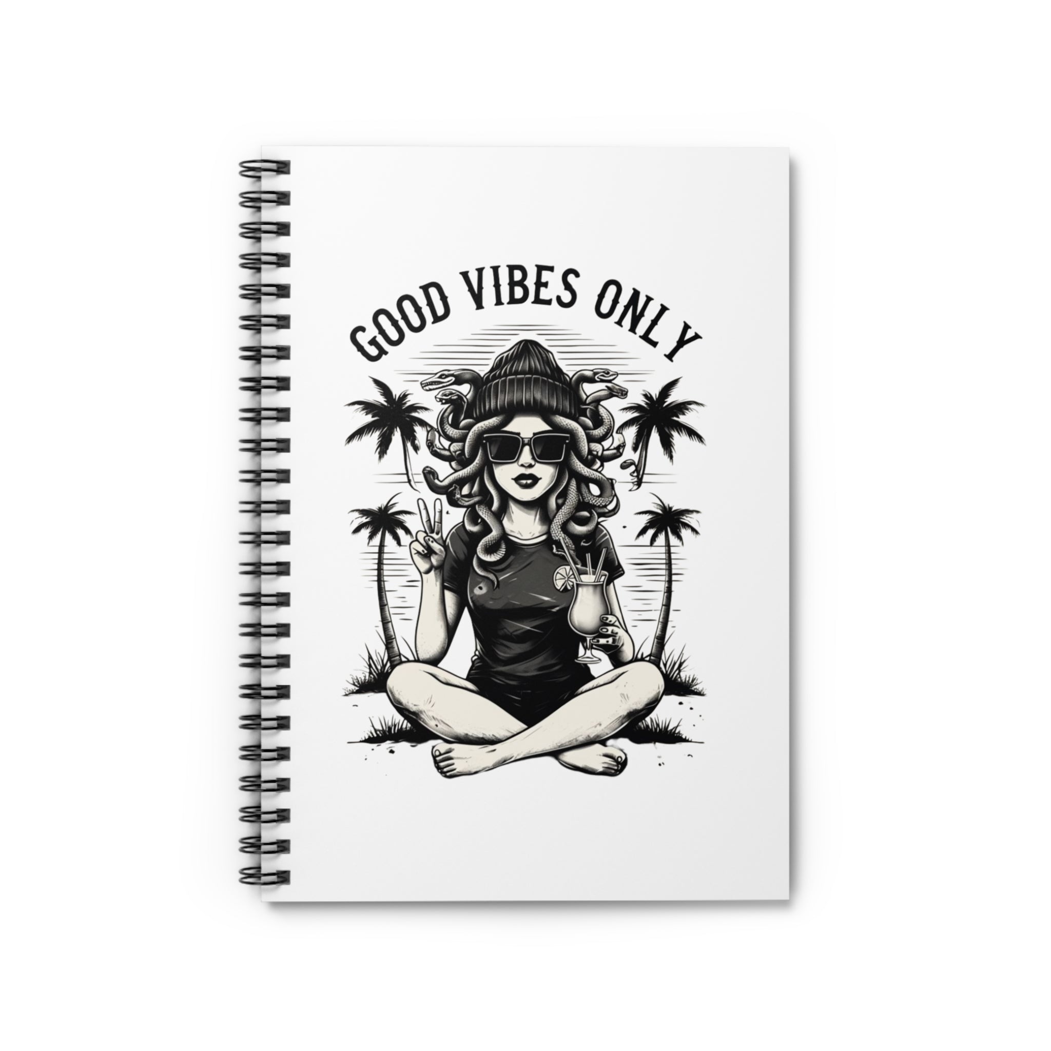 Spiral Notebook - Ruled Line Good Vibes Only