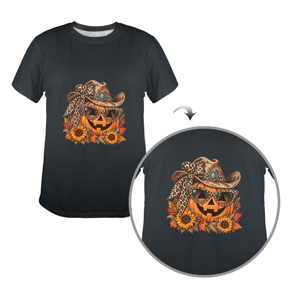 Western Pumpkin Shirt  Cowgirl Fall Halloween