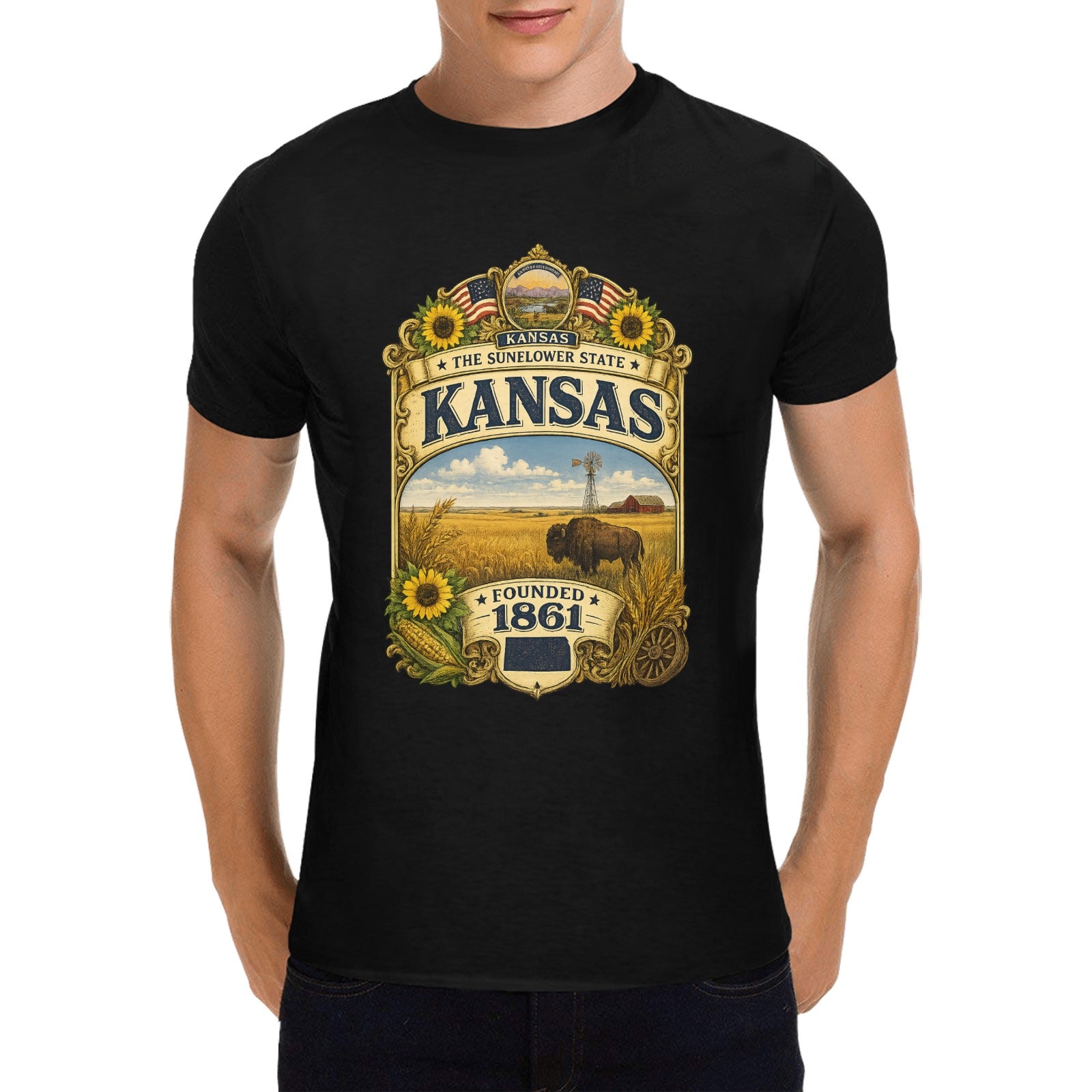 Men's Historical Kansas T-Shirt