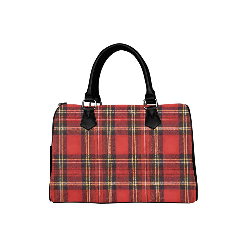 Red Tartan Boston Bag | Wolf Hill Ranch Designs