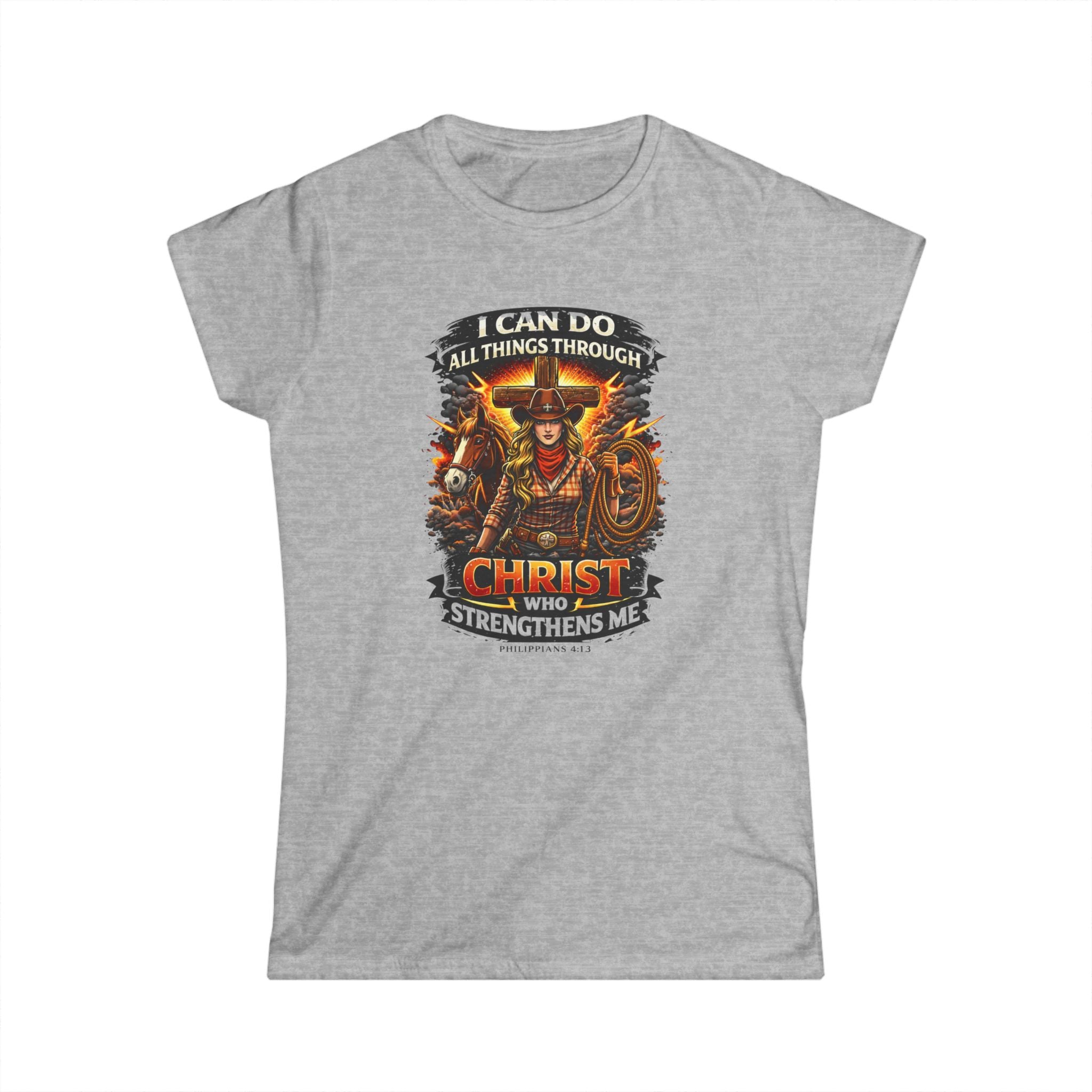 Christian Tee - "I Can Do All Things Through Christ Who Strengthens Me" Women’s Inspirational Shirt